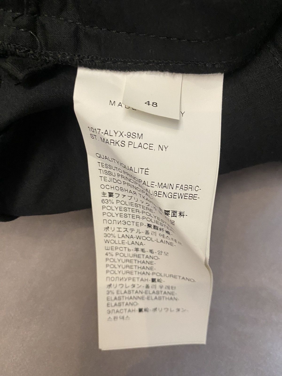 1017 ALYX 9SM TAILORING CARGO PANT BLACK Size US 34 / EU 50 - 11 Thumbnail
