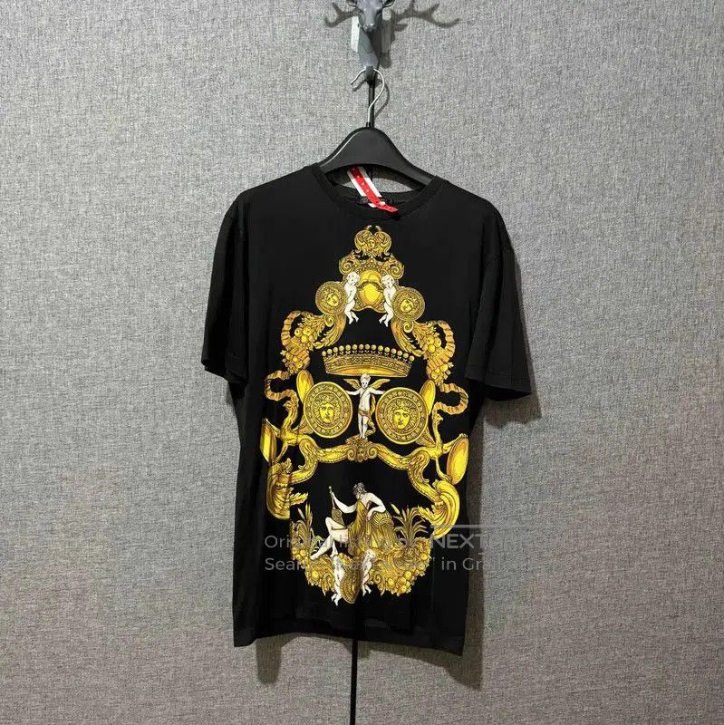 Versace Versace Black Cotton Logo T-Shirt for Men . Size US S / EU 44-46 / 1 - 1 Thumbnail