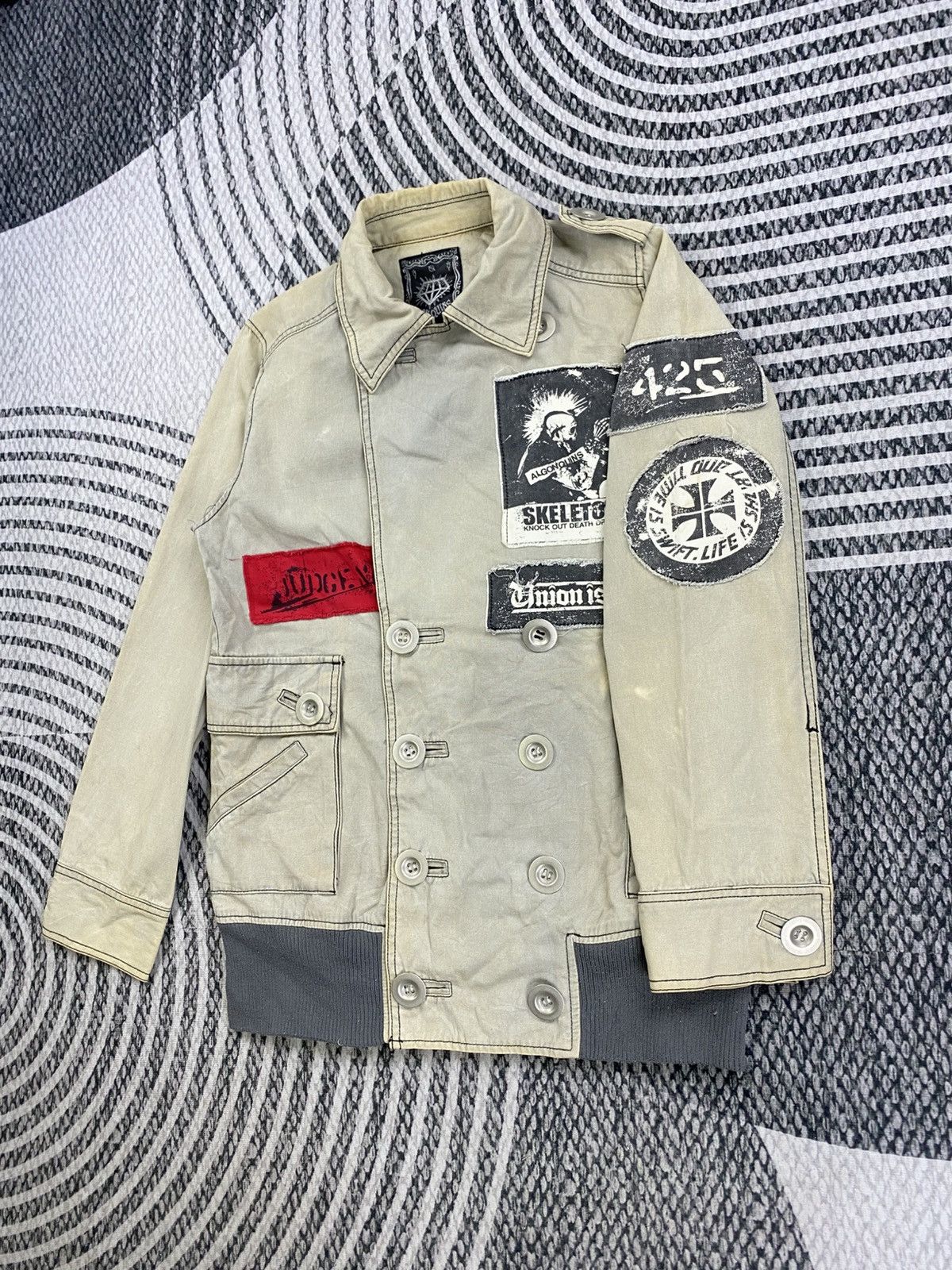 14th Addiction Vintage Algonquins Double Collar Punk Jacket Size US M / EU 48-50 / 2 - 6 Thumbnail