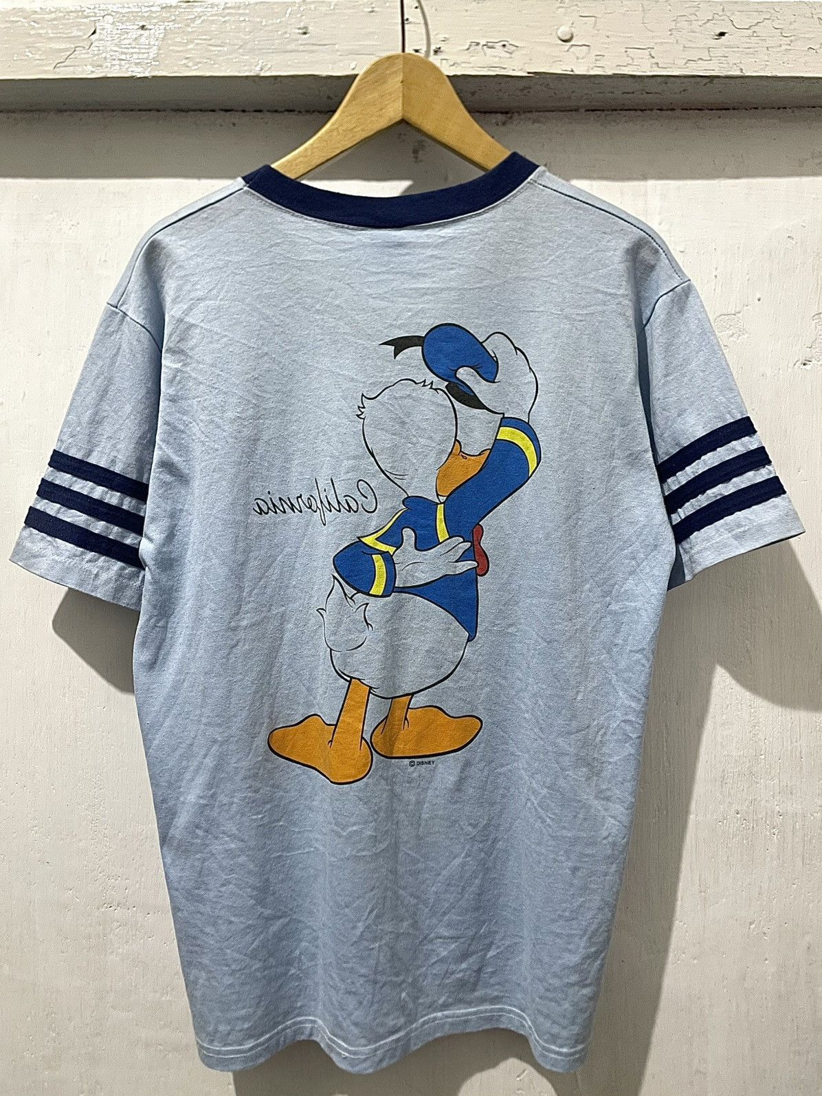 Vintage 80s Vtg Disney Donald Duck Velva Sheen Size US M / EU 48-50 / 2 - 2 Thumbnail