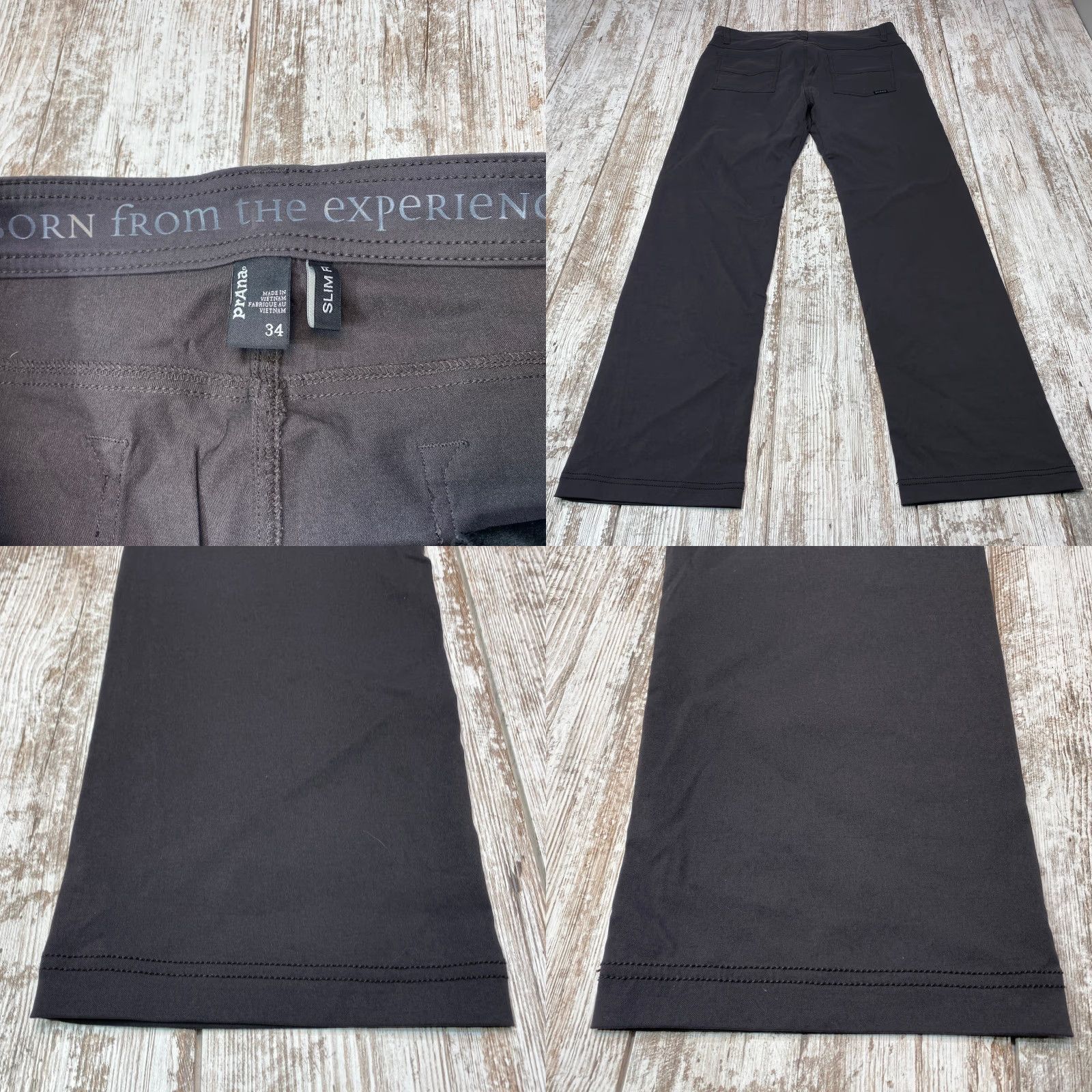 Prana Prana Pants Slim Fit Mens 34x32 Gray Outdoors Breathe Born From The Experience Size US 34 / EU 50 - 8 Thumbnail