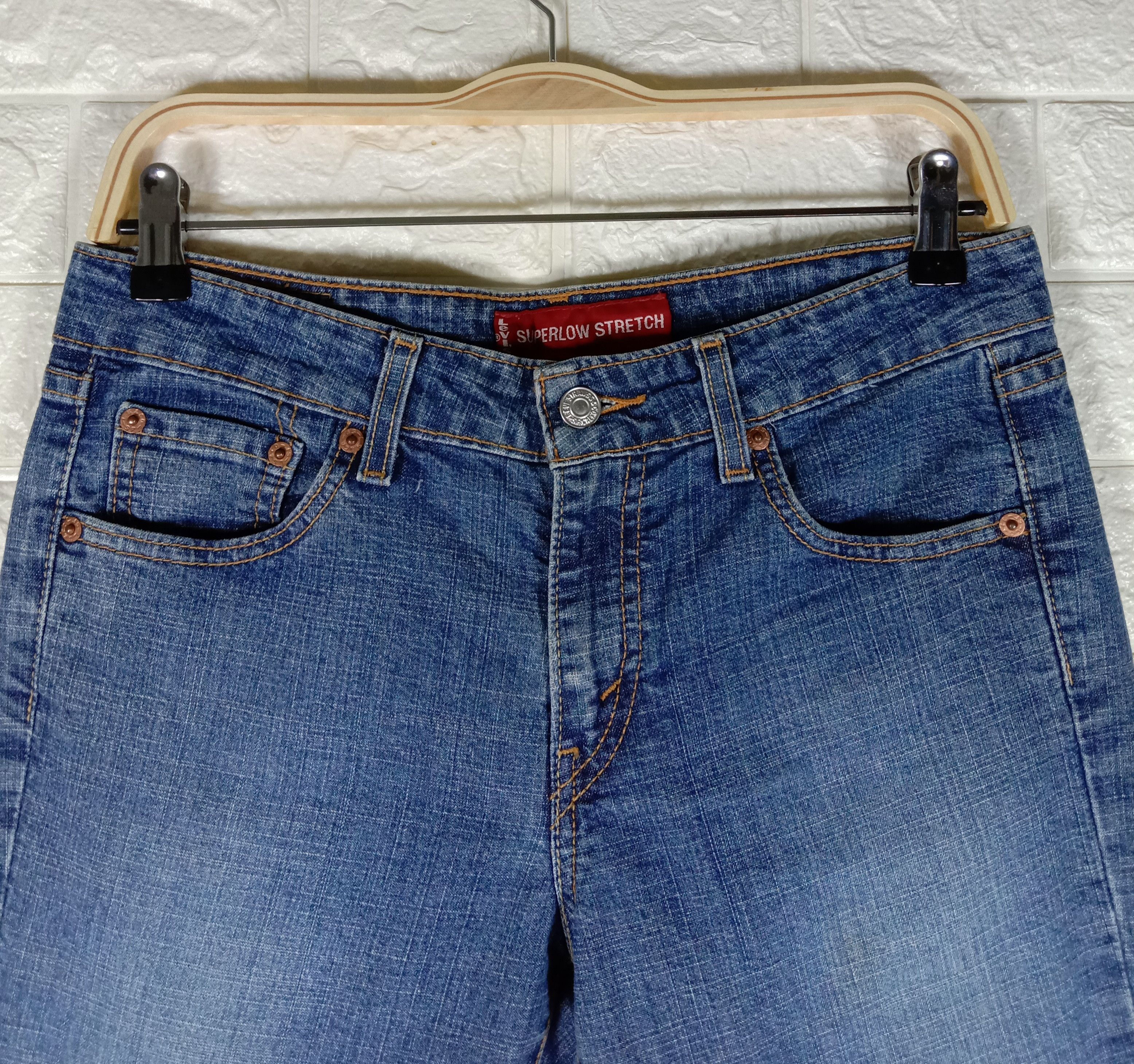 Levi's Vintage Levi's 518 Flare Jeans Blue Wash Denim Size 31" - 2 Thumbnail