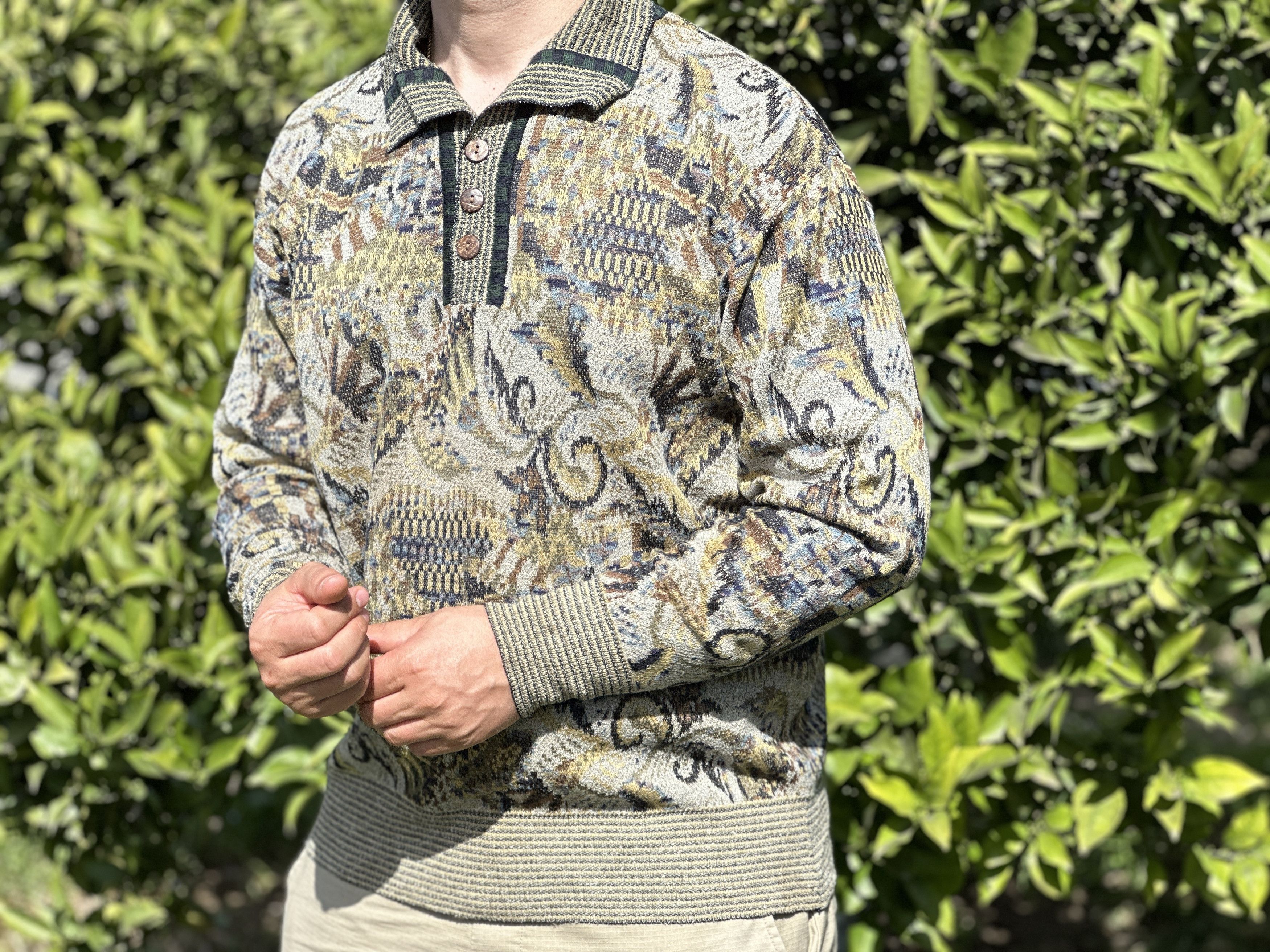 Missoni Missoni Sport Floral Polo Neck Cardigan Sweater Size M 50 Size US M / EU 48-50 / 2 - 4 Thumbnail