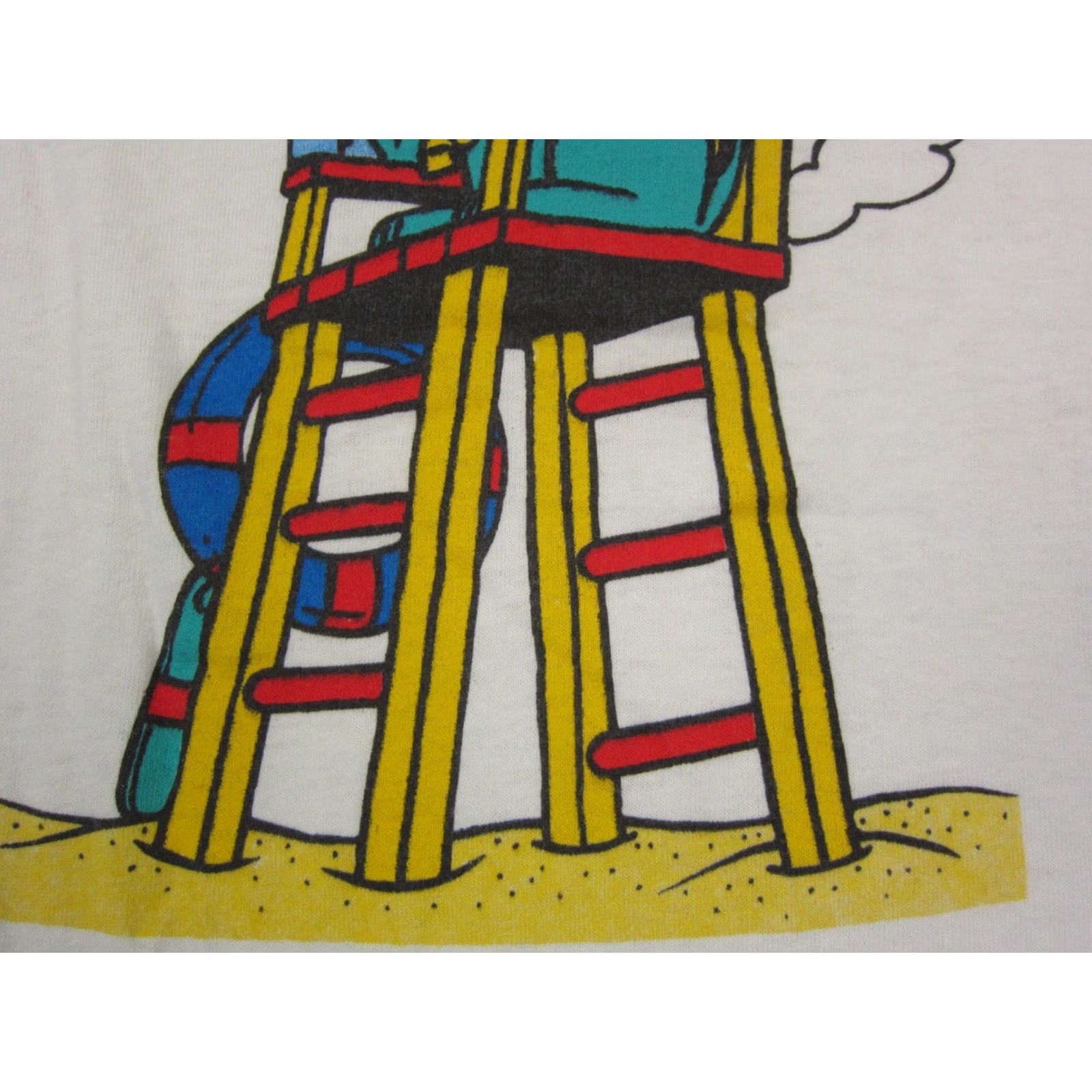 Vintage Vintage Visa Shirt Mens XL White Dog Lifeguard 90s USA GTE Ameritees T-Shirt Short Sleeve Crew Neck Cotton Jersey Regular Fit Size US XL / EU 56 / 4 - 5 Thumbnail
