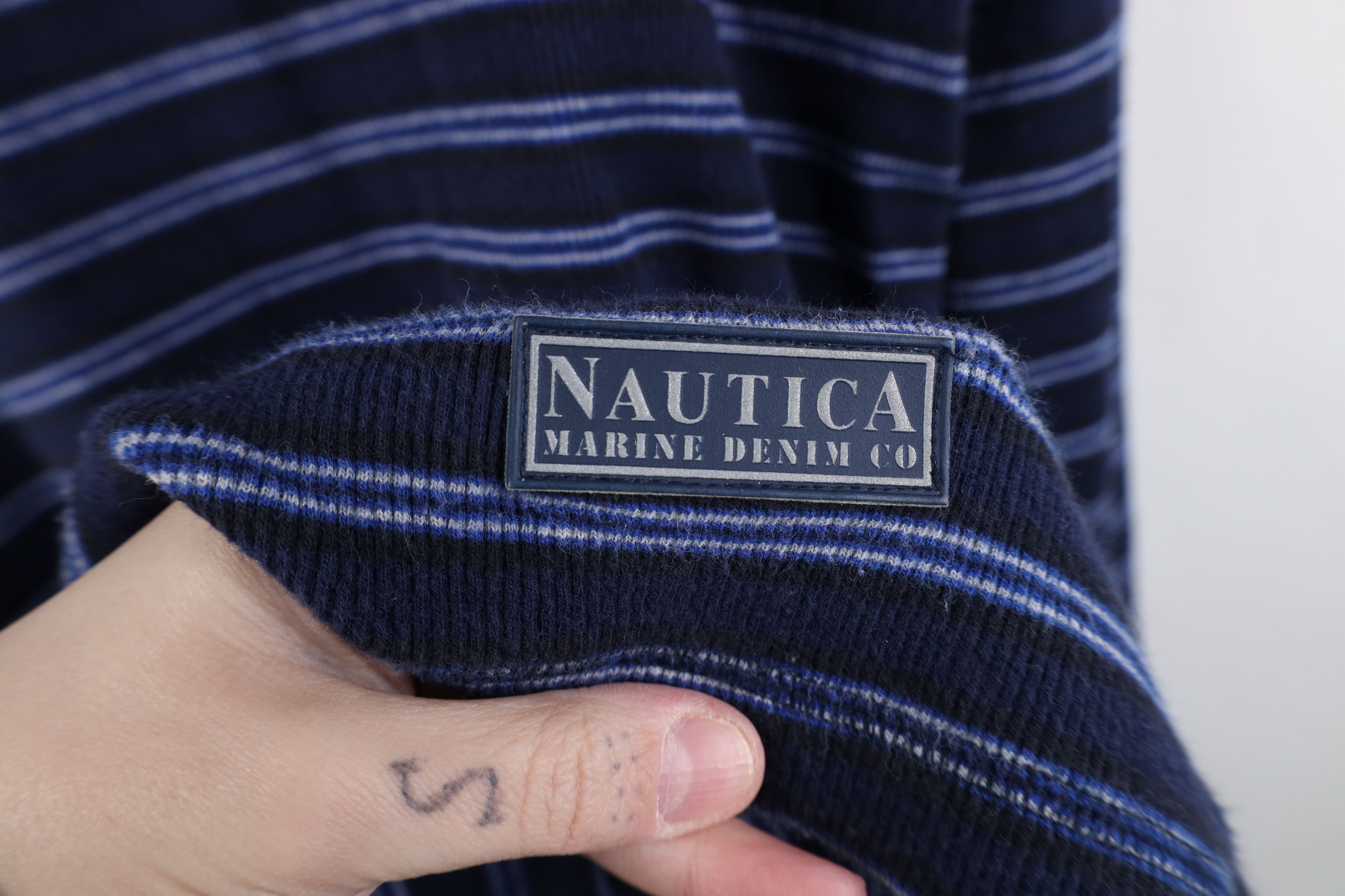 Nautica Vintage 90s Nautica Thermal Waffle Knit Long Sleeve T-Shirt Size US M / EU 48-50 / 2 - 4 Thumbnail