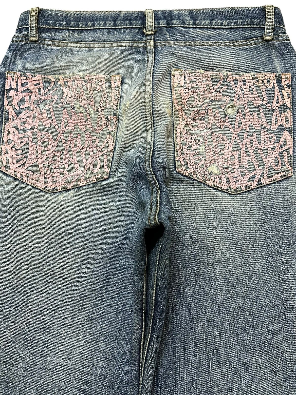 JNCO Vintage Japanese Brand Faded Wash Distressed Baggy Jeans Size US 32 / EU 48 - 5 Thumbnail