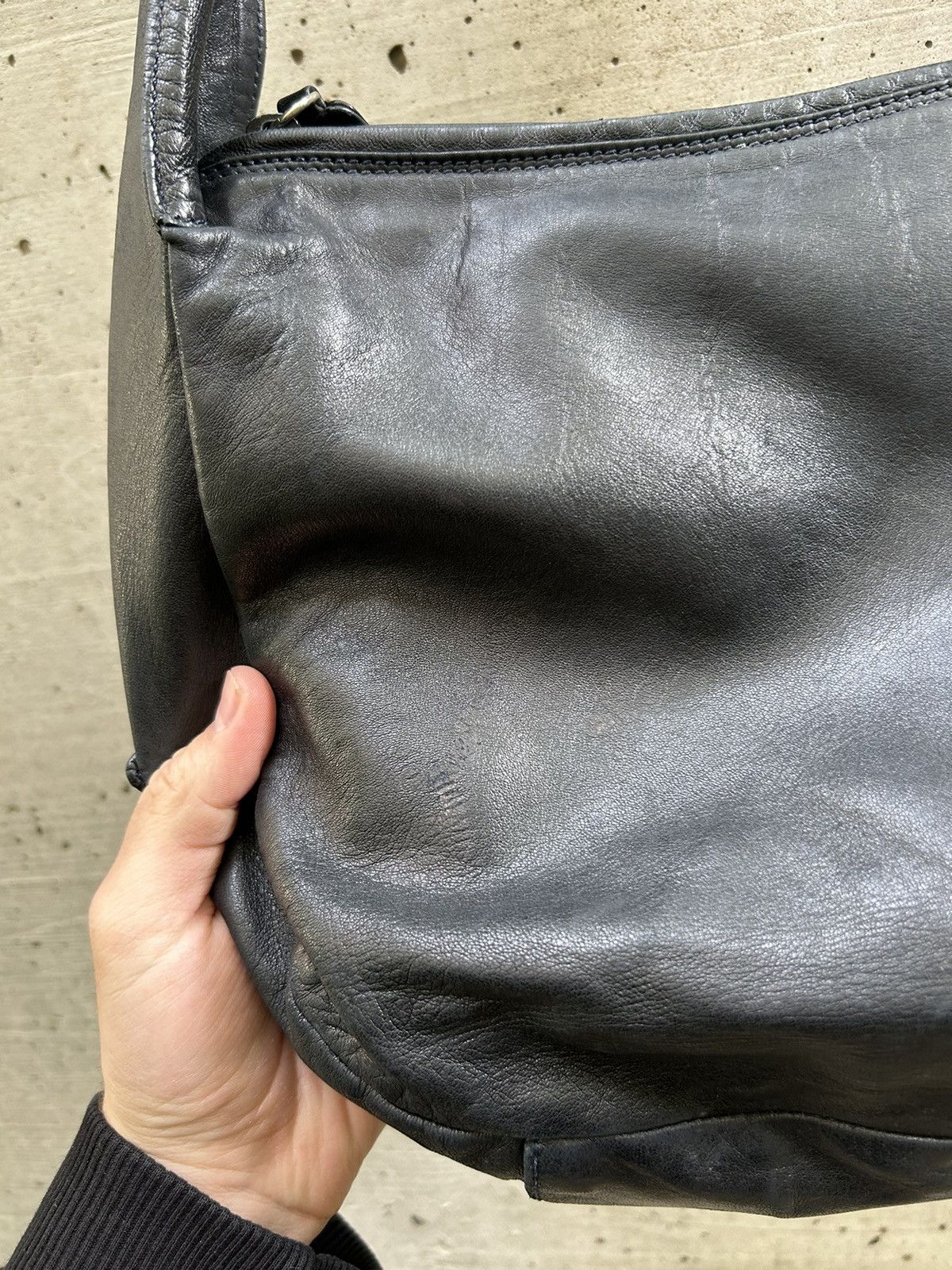 Vintage archive 90s Prada leather y2k shoulder bag avant gar