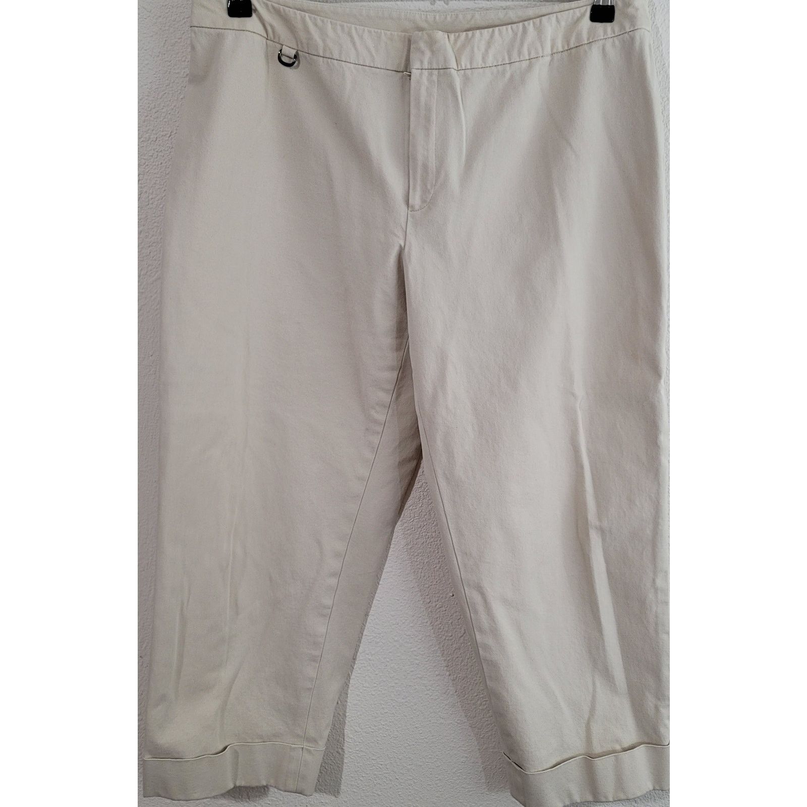 Other Dana Buchman Beige Tan Flat Front Ankle Pants16 Cuffed Hem Size 38" / US 16 / IT 52 - 1 Thumbnail