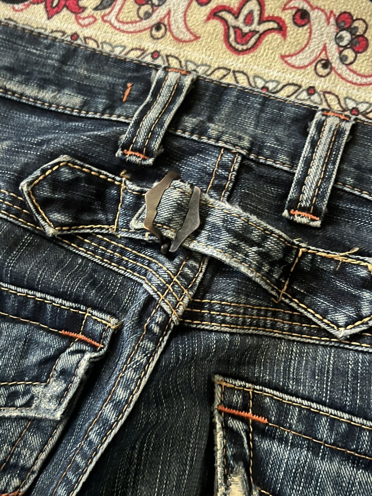 Kapital ⚡️Distressed⚡️Vintage Japanese Edwin XV Buckle Back Blue Jeans Size US 36 / EU 52 - 9 Thumbnail
