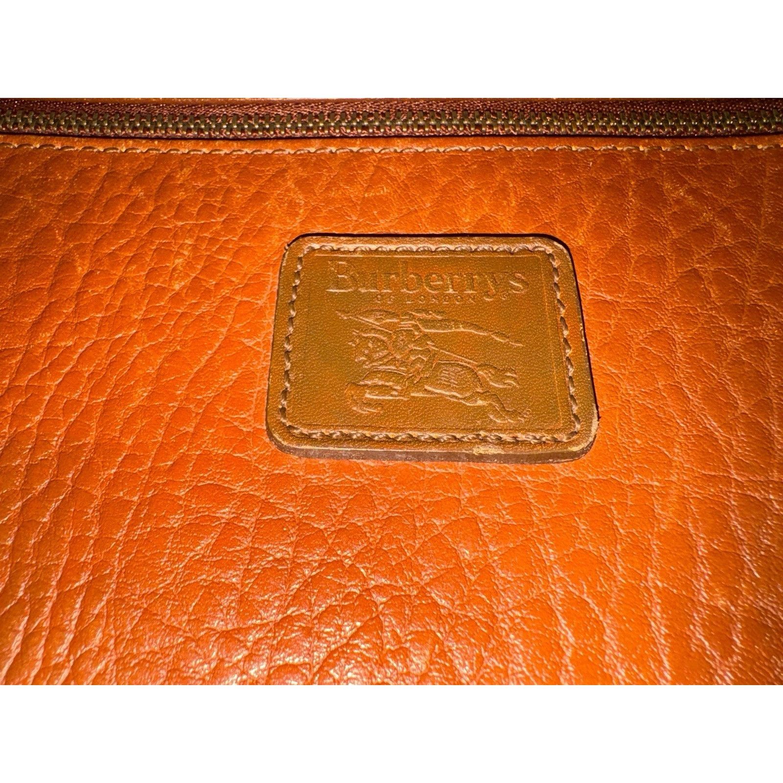 Burberry Burberry Leather Business Clutch Brown Vintage Portfolio Bag Size ONE SIZE - 4 Thumbnail