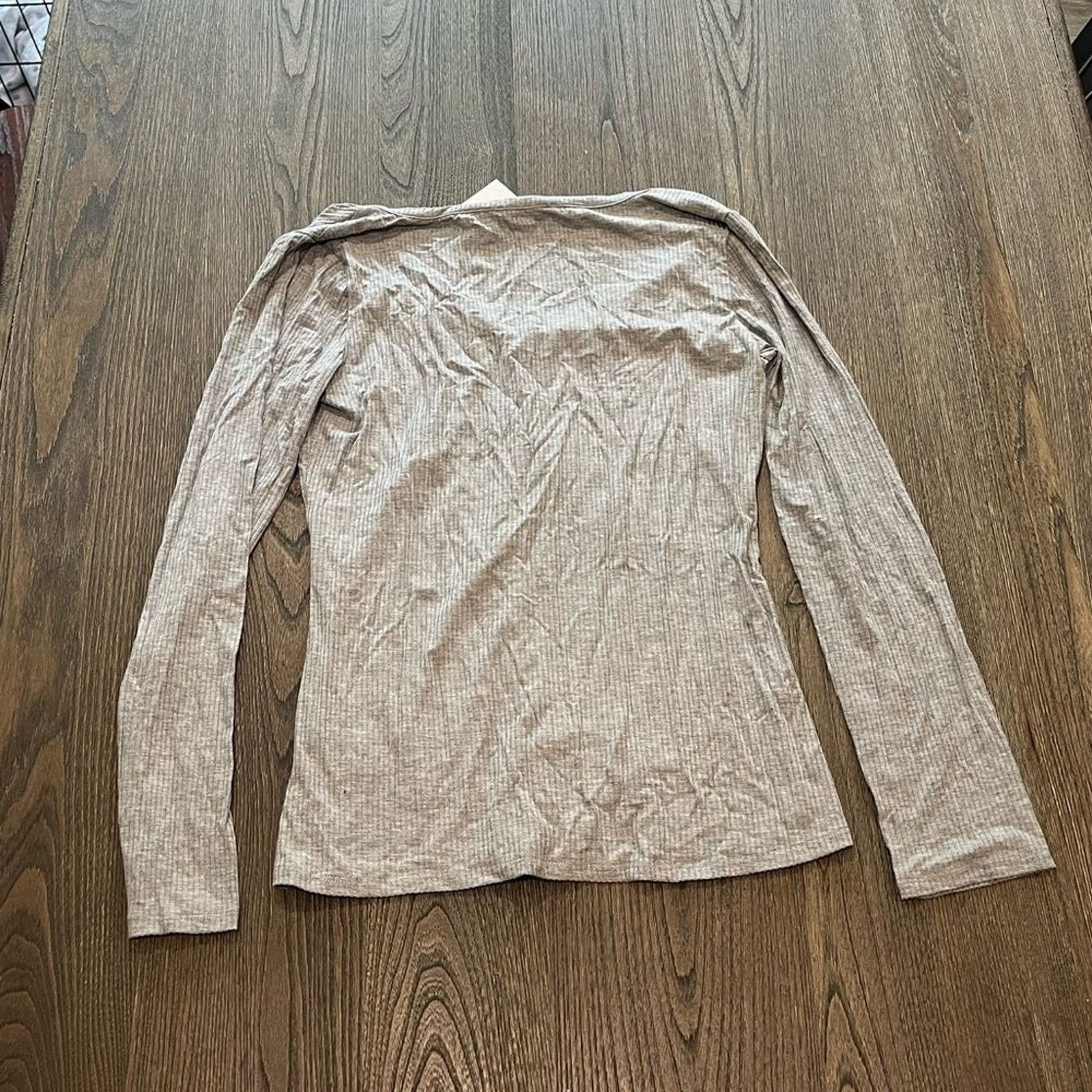 Vintage NWT Doubleju Light Gray Long Sleeve Ribbed Henley Top Siz XL Size XL / US 12-14 / IT 48-50 - 4 Thumbnail