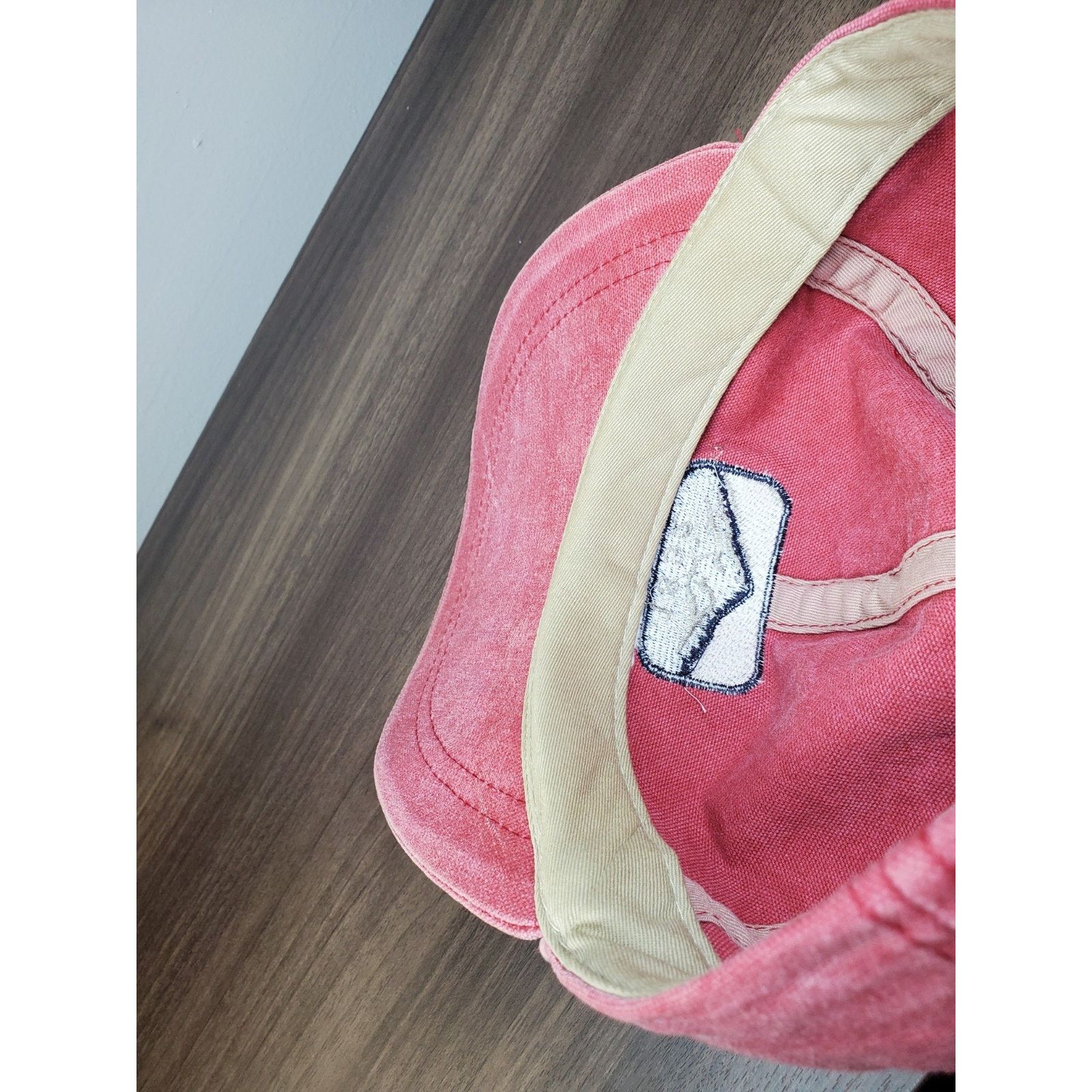 Abercrombie & Fitch × Vintage Abercrombie & Fitch Hat Cap Light Red Stretch Fit 90s 1892 Size ONE SIZE - 9 Thumbnail