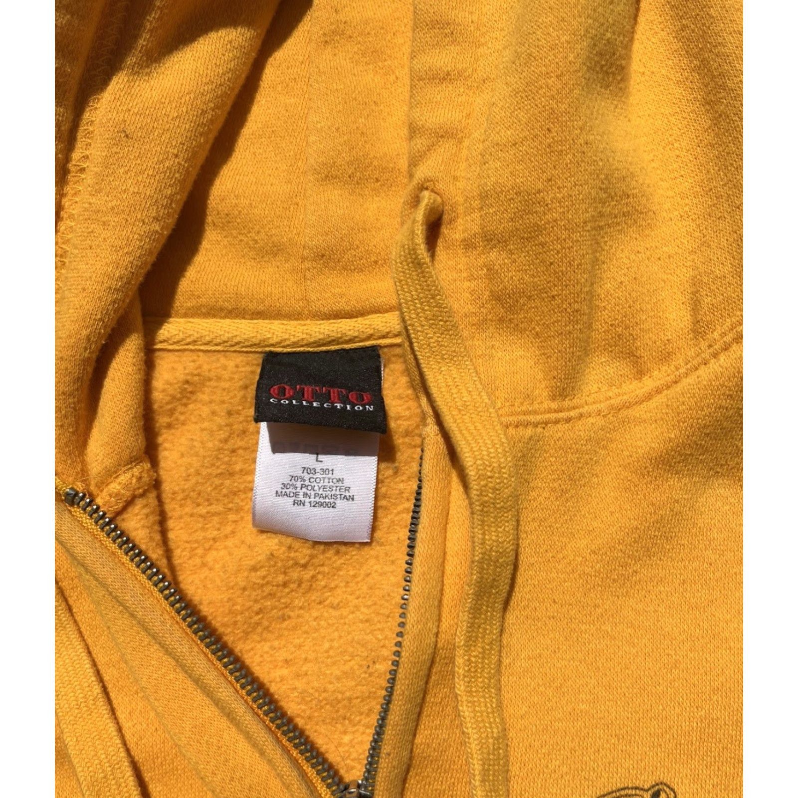 Vintage Otto Hoodie Main Zip Slappy's Garage Yellow Skateboard San Diego 90s City Retro Half Pipe Mens L(Adult) Shirt? Size US L / EU 52-54 / 3 - 5 Thumbnail