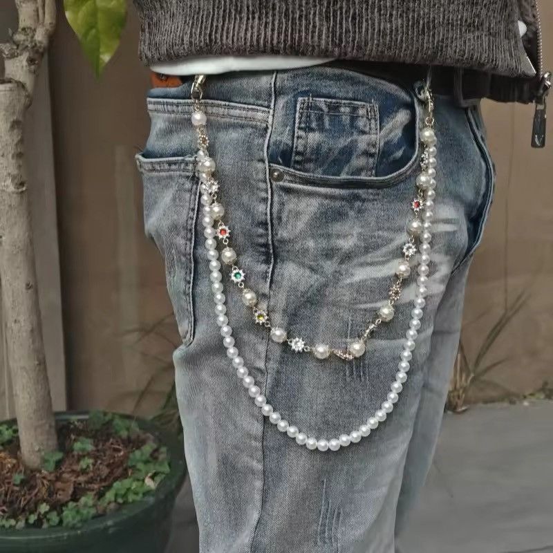 Jewelry Luxury Imitation Pearl Pants Chain Size ONE SIZE - 8 Thumbnail