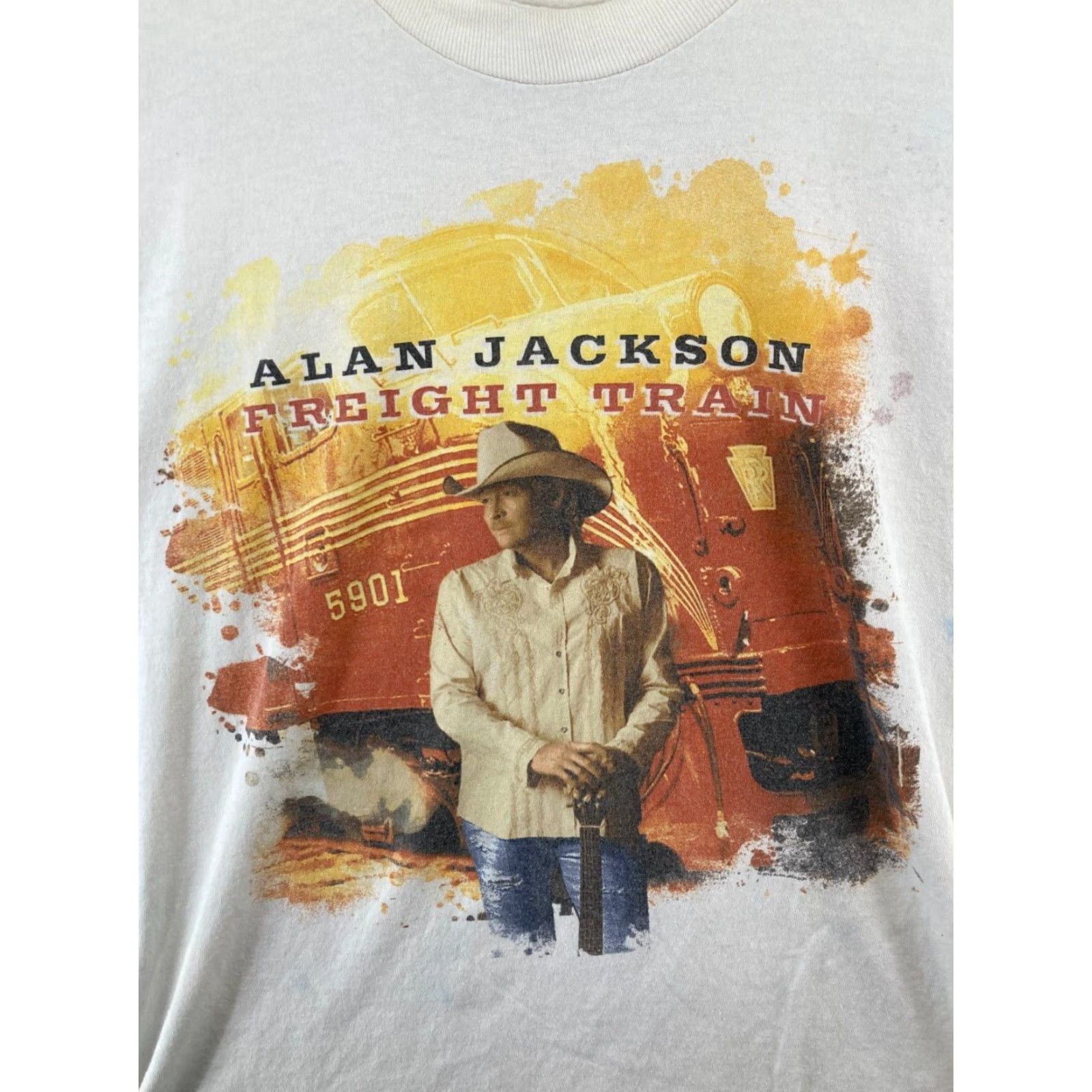 Vintage Alan Jackson Band T-Shirt XL White Graphic Print 2011 Tour Mens Size US XL / EU 56 / 4 - 4 Thumbnail
