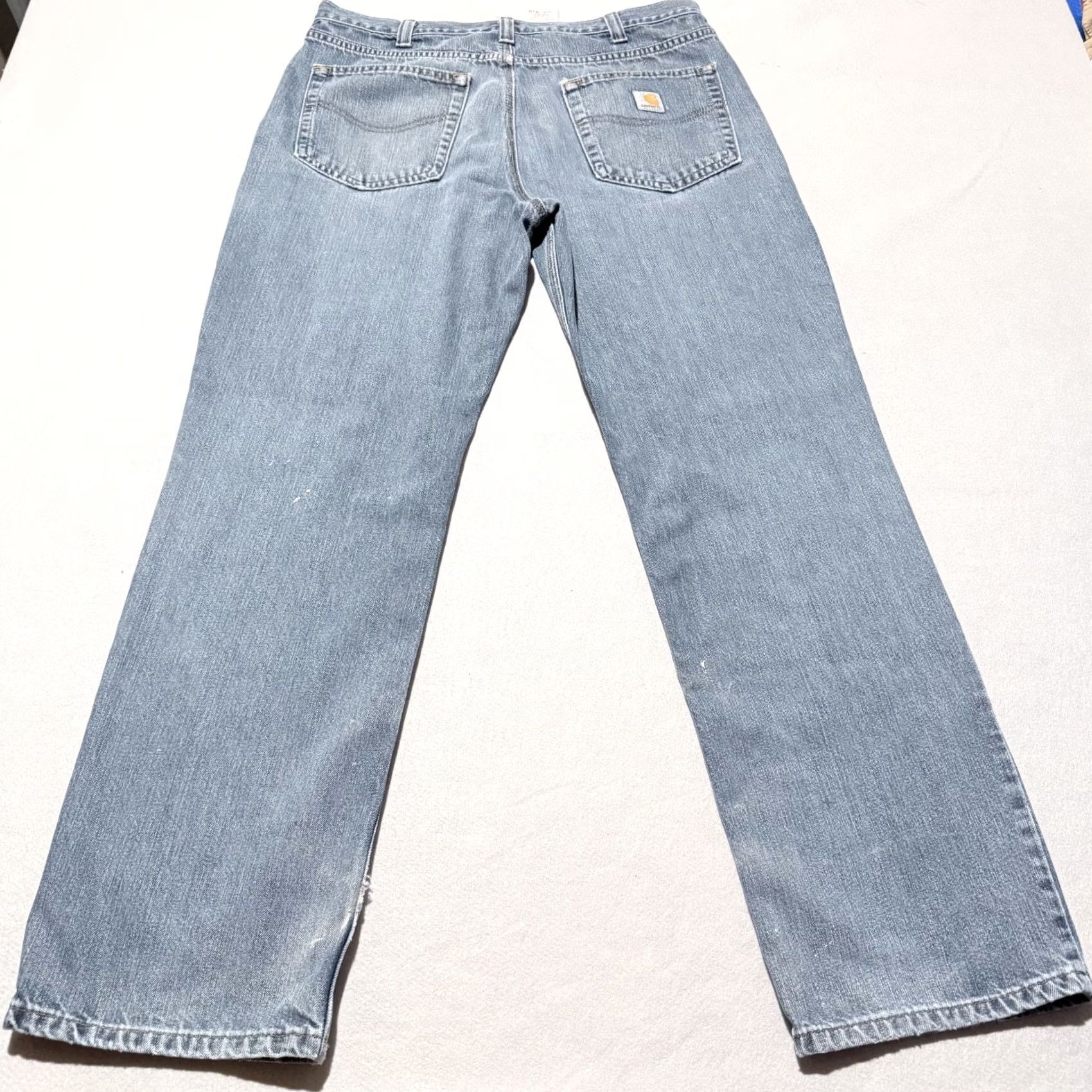 Carhartt Carhartt Jeans Men Blue Denim Mid Rise Relaxed Fit Straight Zip Fly - 34x29.5 Size US 34 / EU 50 - 2 Thumbnail