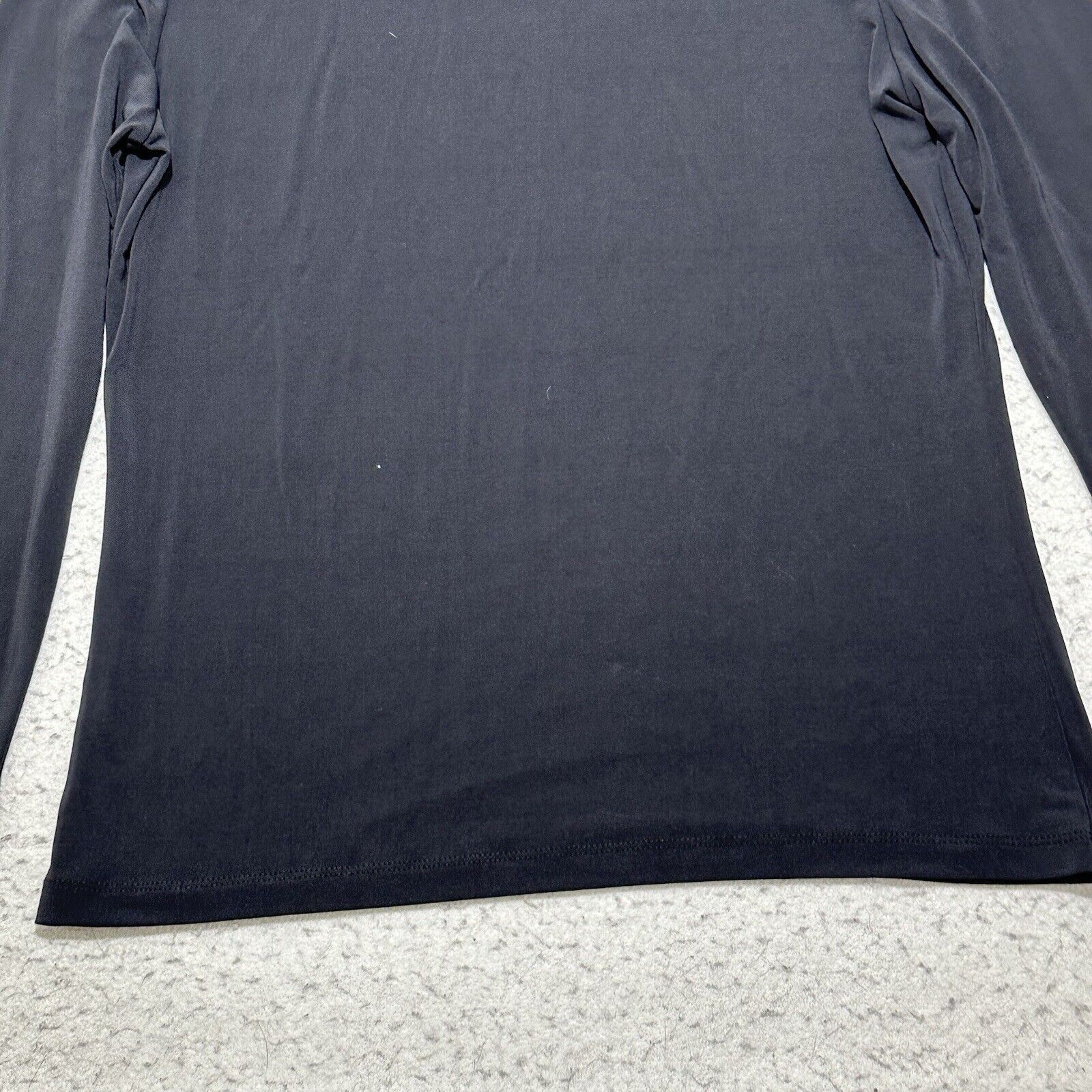 Isaac Mizrahi Isaac Mizrahi Small Short Sleeve Acetate Blend Black T Shirt Size S / US 4 / IT 40 - 4 Thumbnail