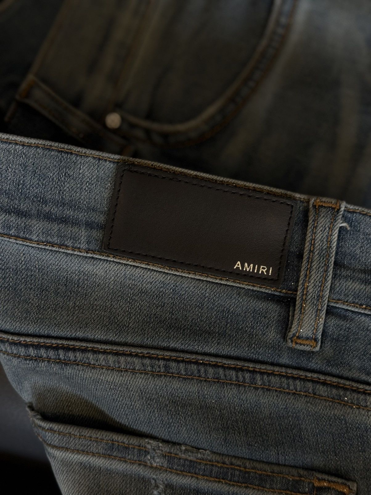 Amiri Amiri Blue Jeans Sparkle Glitter Patch Size 31 Flawless 🧼 Size US 31 - 13 Thumbnail