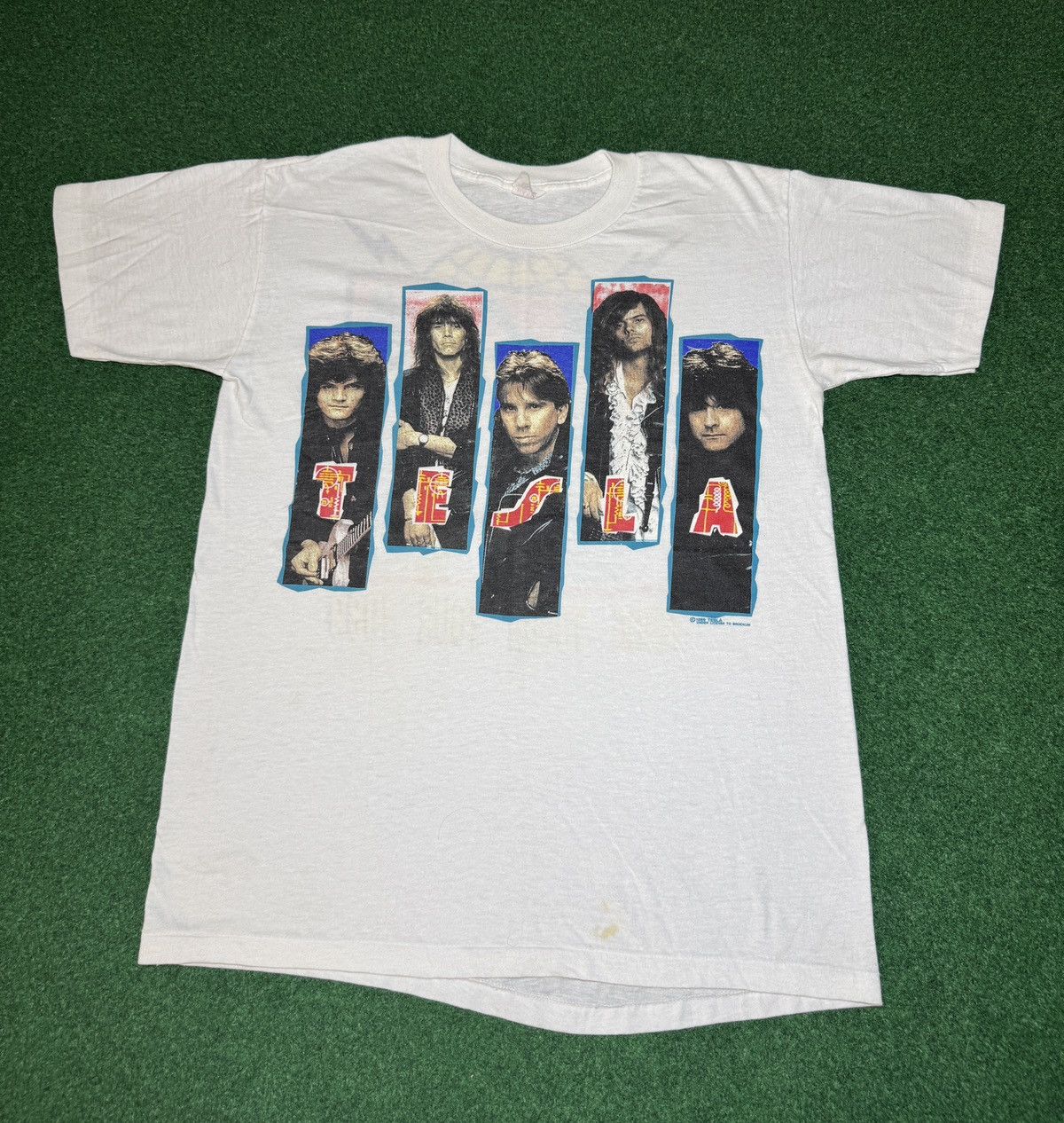 Band Tees × Vintage Vintage Telsa Band Concert Hang Tough Tour 80s THIN T Shirt Size US L / EU 52-54 / 3 - 1 Thumbnail