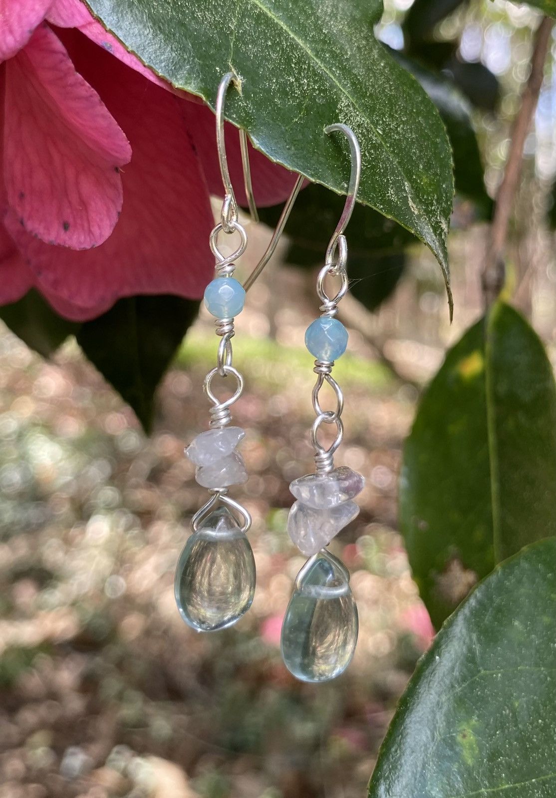 Handmade Aquamarine Drop Earrings Size ONE SIZE - 5 Thumbnail