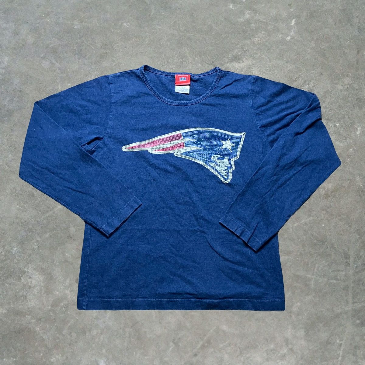 NFL New England Patriots Long Sleeve Jewled Graphic T Shirt Size M / US 6-8 / IT 42-44 - 2 Thumbnail