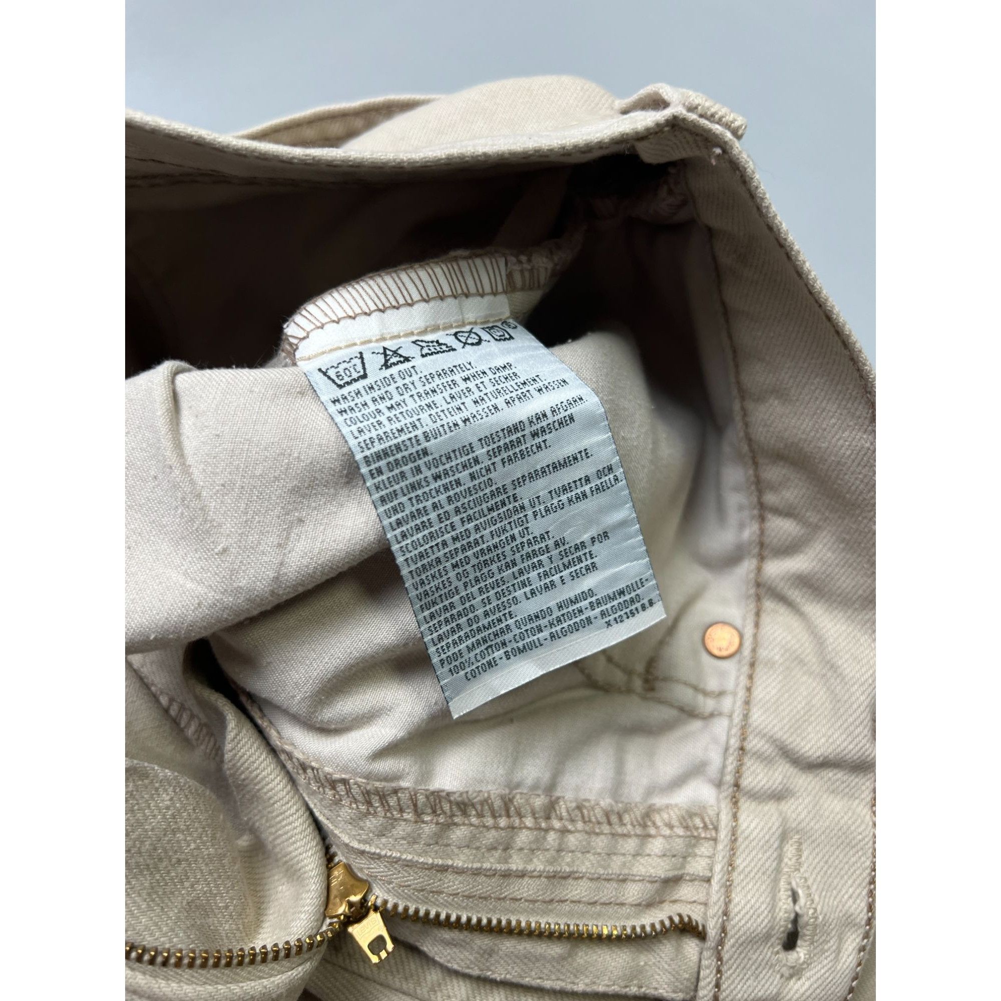 Levi's Vintage Clothing Levi’s 615 MINT Vintage Orange Tab Beige Denim Jeans (Y1065) Size US 32 / EU 48 - 8 Thumbnail