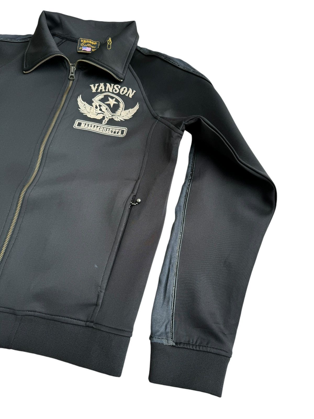 Avirex ⚡️⚡️Vintage Vanson Leather Sweater Jacket Embroidey Size US S / EU 44-46 / 1 - 4 Thumbnail