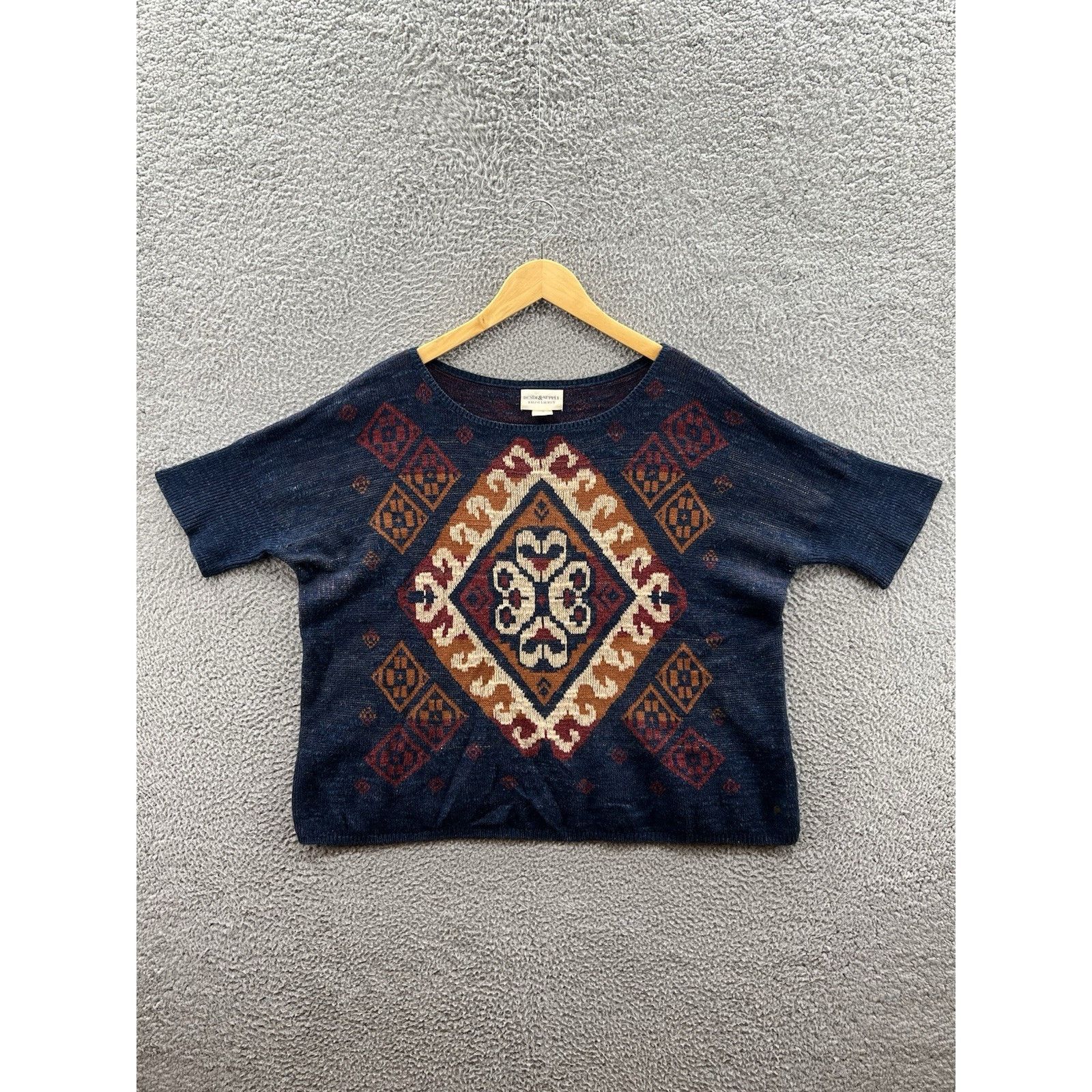 Denim & Supply Ralph Lauren Denim & Supply Ralph Lauren Aztec Short Sleeve Sweater Large Size L / US 10 / IT 46 - 1 Thumbnail