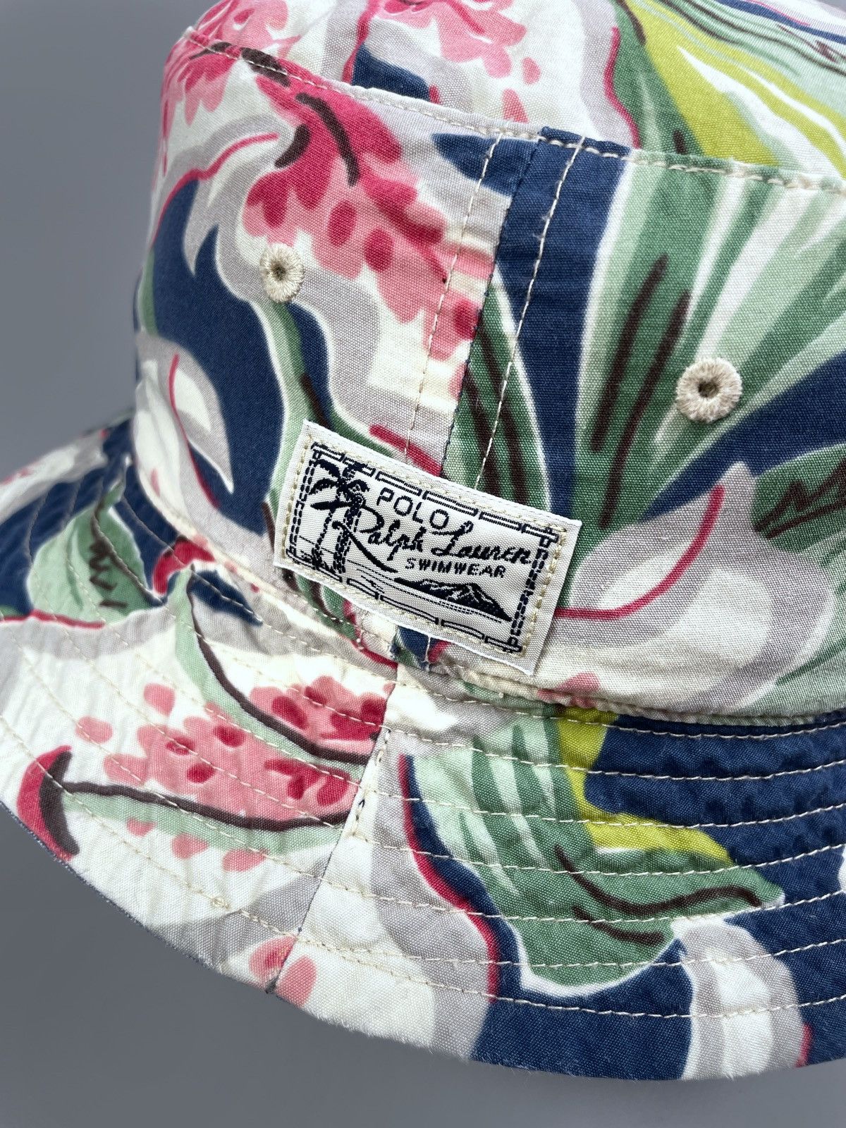 Polo Ralph Lauren Polo Ralph Lauren Double Side Floral & Denim Bucket Hat OS Size ONE SIZE - 4 Thumbnail