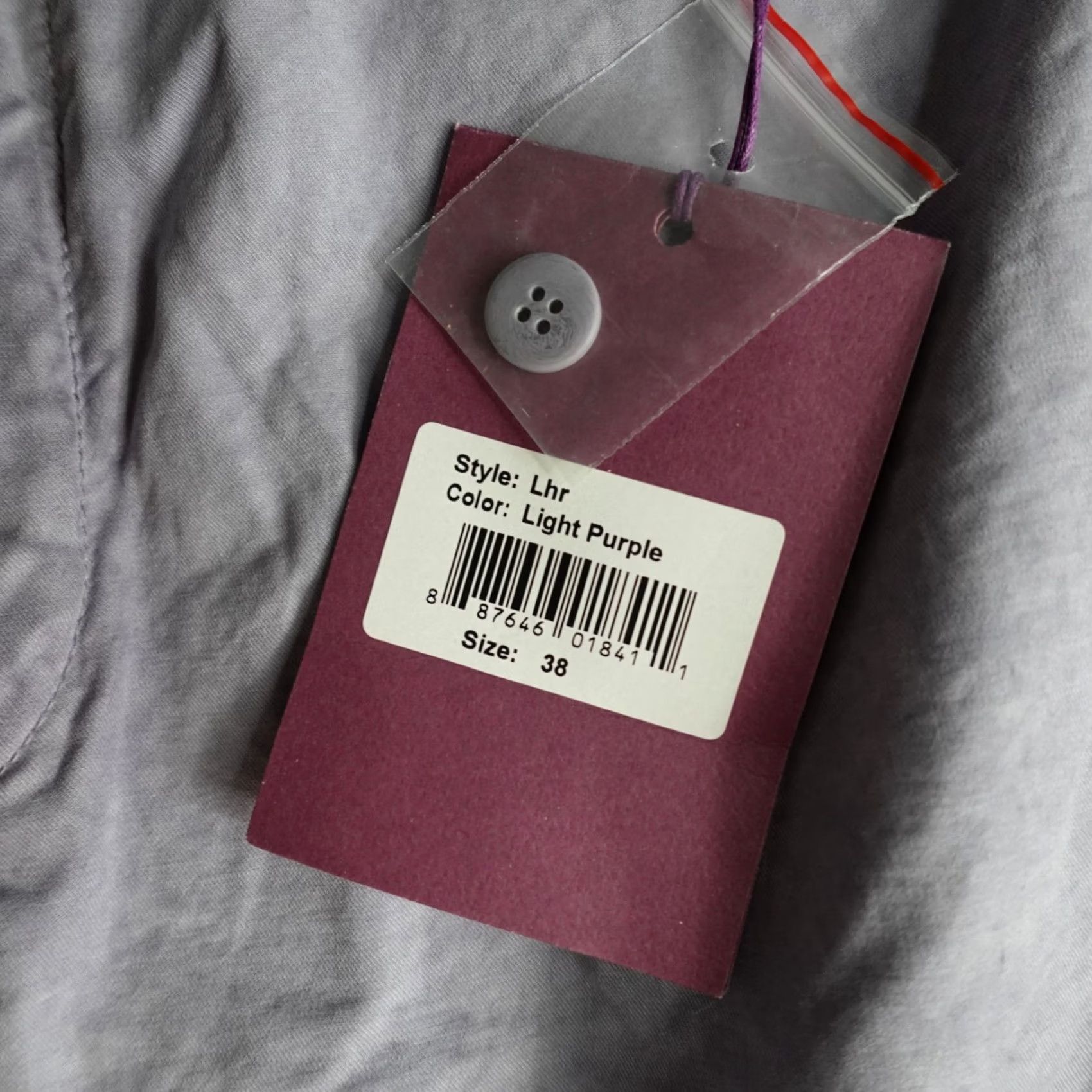 Vintage JET LAG Men's Shorts 38 Purple Solid Cotton Chino with Pockets, Mid Rise, Front Button, Inseam 11, Summer/Casual, Travel, Regular Fit Size US 38 / EU 54 - 2 Thumbnail