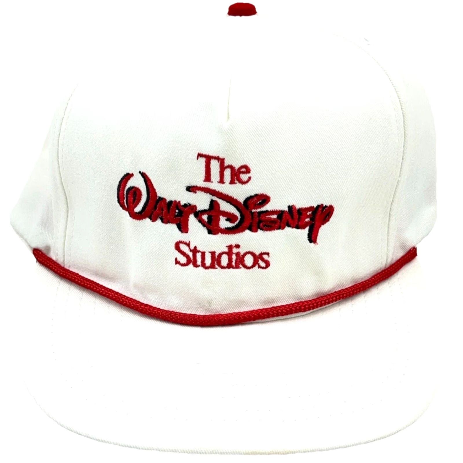 Disney VINTAGE Disney Trucker Hat Cap White Red Strap Back 90s 80s USA Mens Adjustable Cotton Twill Rope Party/Cocktail Workwear Size ONE SIZE - 2 Thumbnail