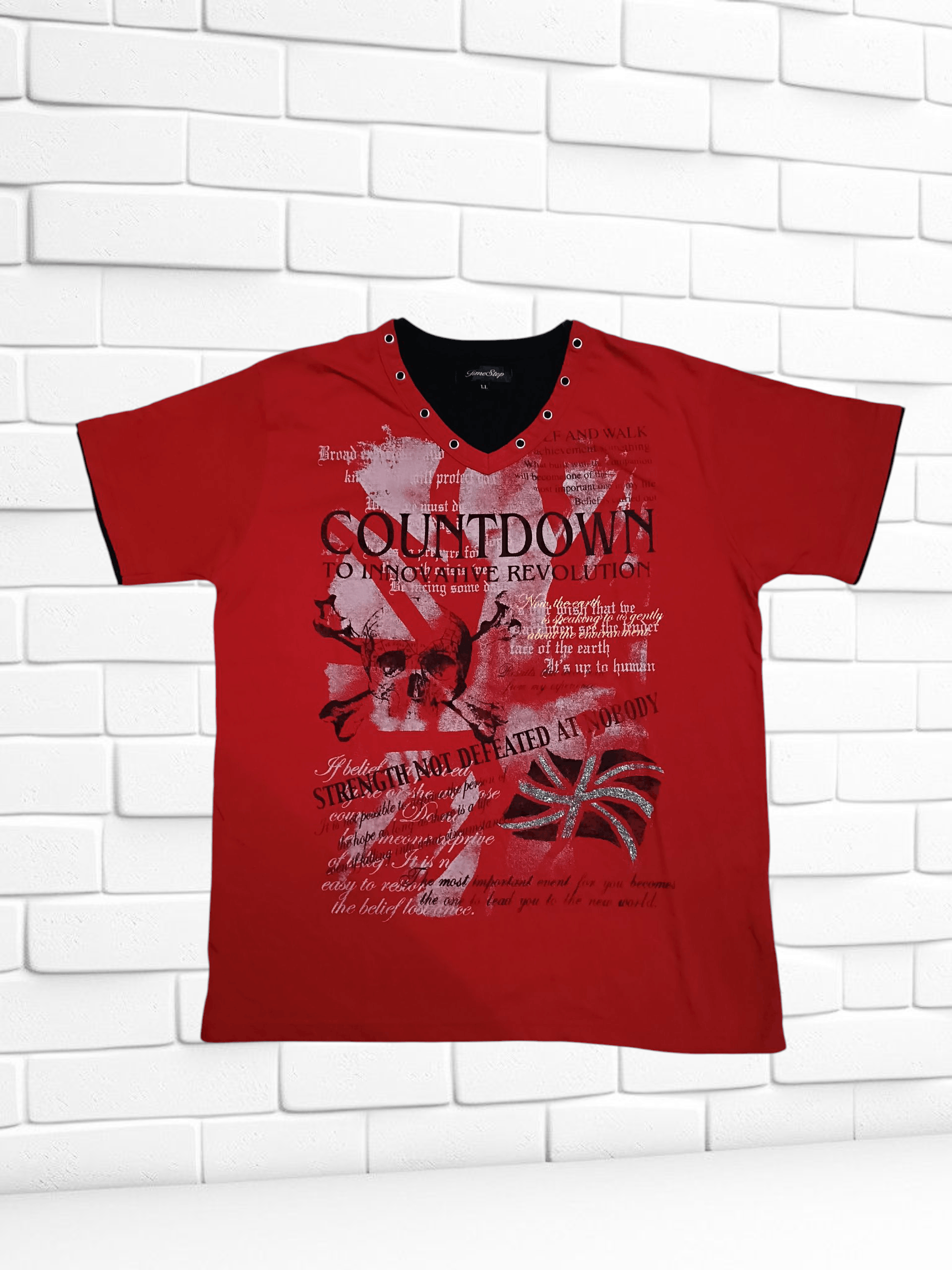 Japanese Brand Double Layer Short Sleeve T-shirt Style Grunge Gothic Size US L / EU 52-54 / 3 - 5 Thumbnail