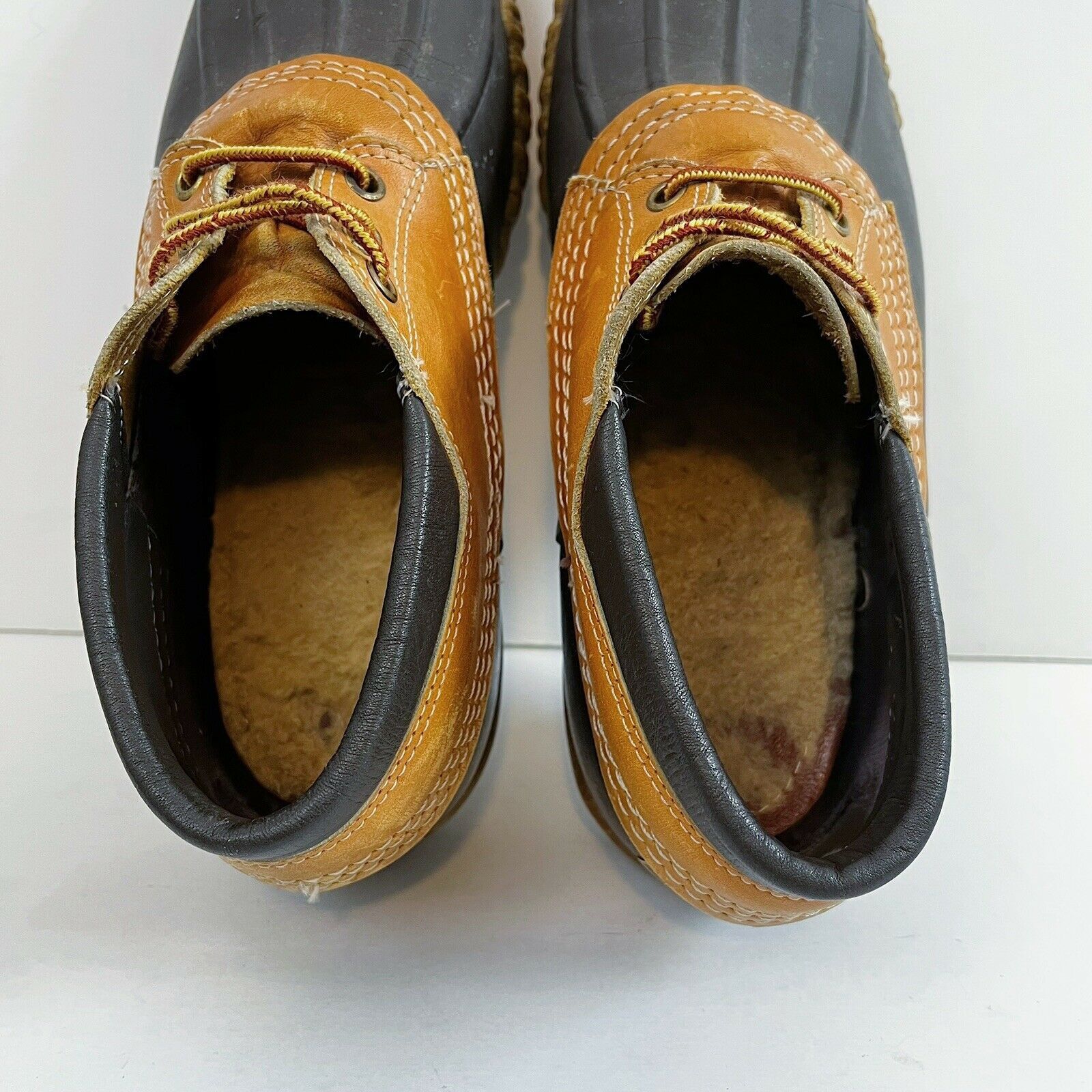 L.L. Bean 1950s LL Bean Maine Hunting Shoes Boots Shearling Wool Size US 9 / EU 42 - 8 Thumbnail
