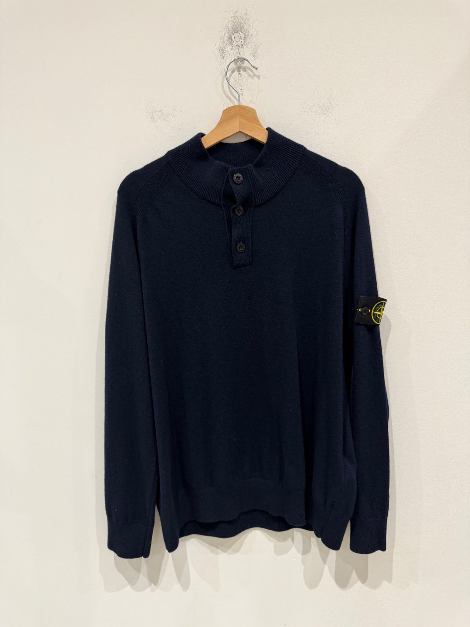 Stone Island Stone Island Half Zip Up Knitwear Navy Size US XL / EU 56 / 4 - 1 Thumbnail