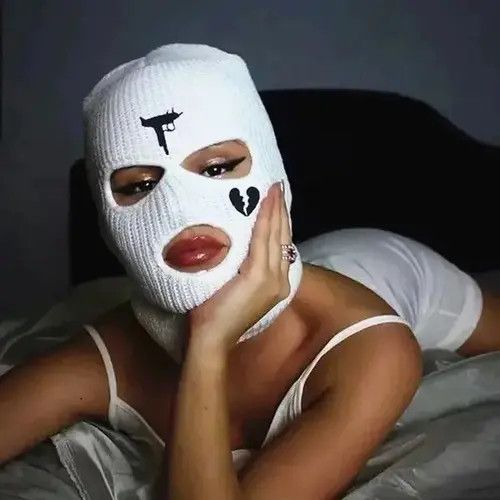 Other Embroidered Balaclava Ski Mask Head Facemask White Color Size ONE SIZE - 1 Thumbnail