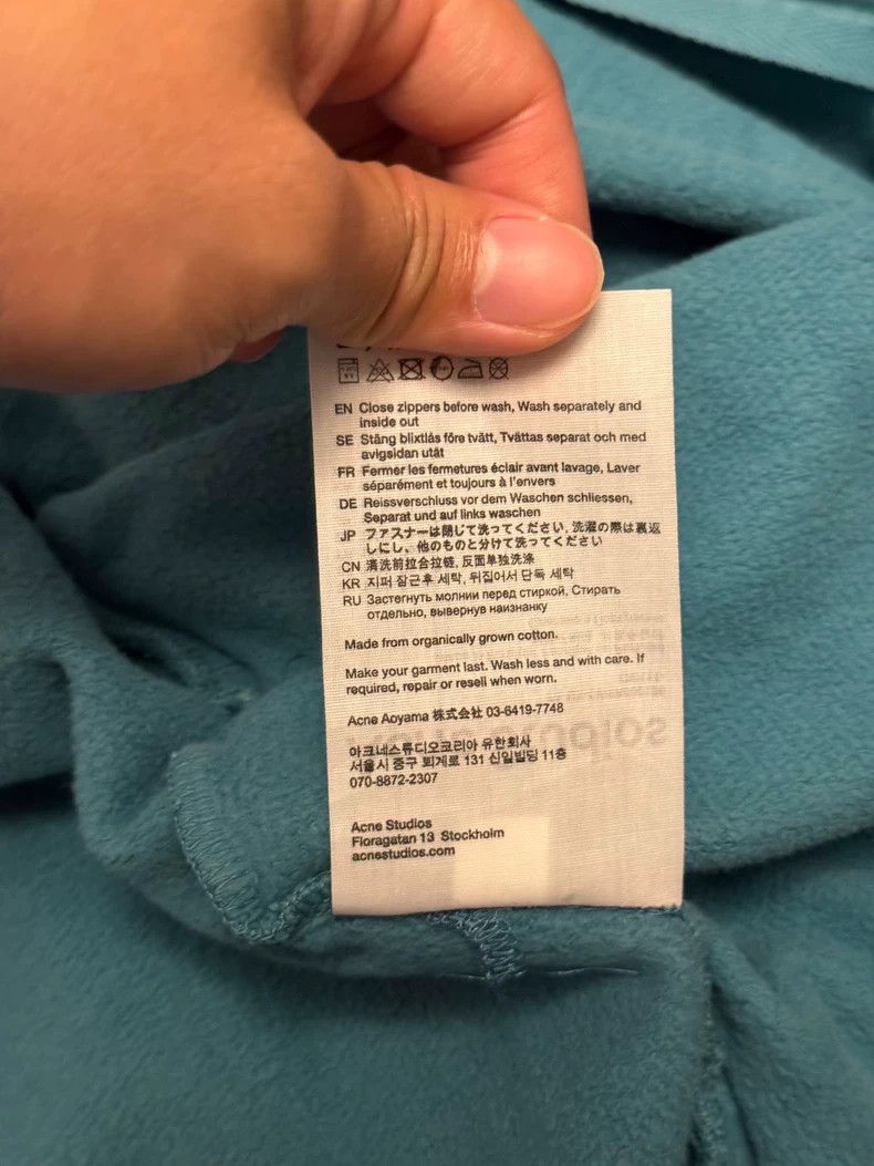 Acne Studios acne studios Lake blue loose zipper jacket Size US XS / EU 42 / 0 - 6 Thumbnail