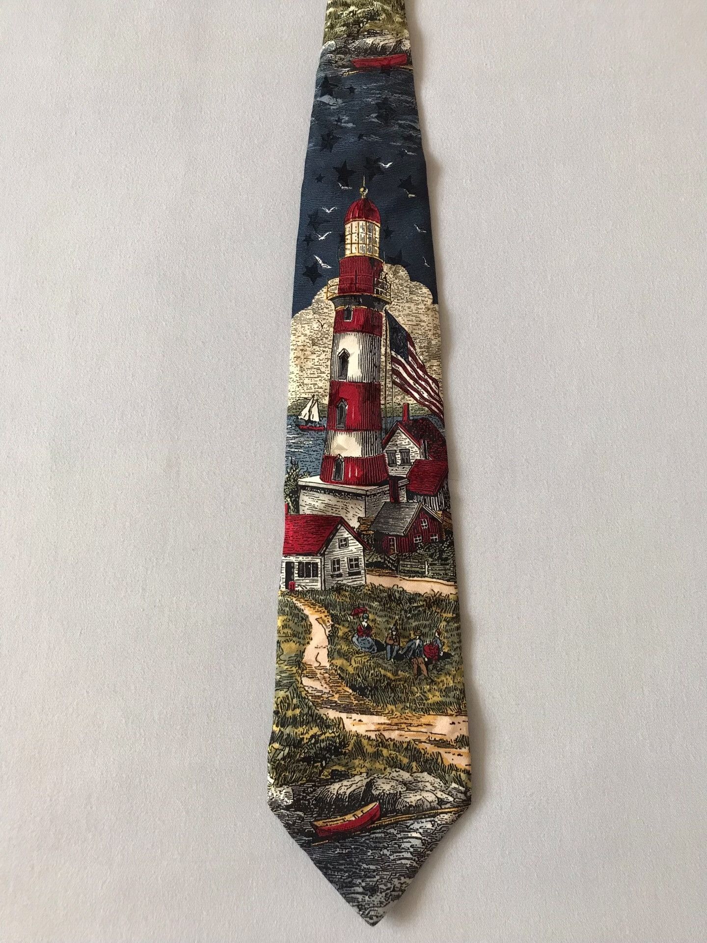 Vintage Vintage USA Silk Tango Oil Painting Tie Size ONE SIZE - 1 Thumbnail