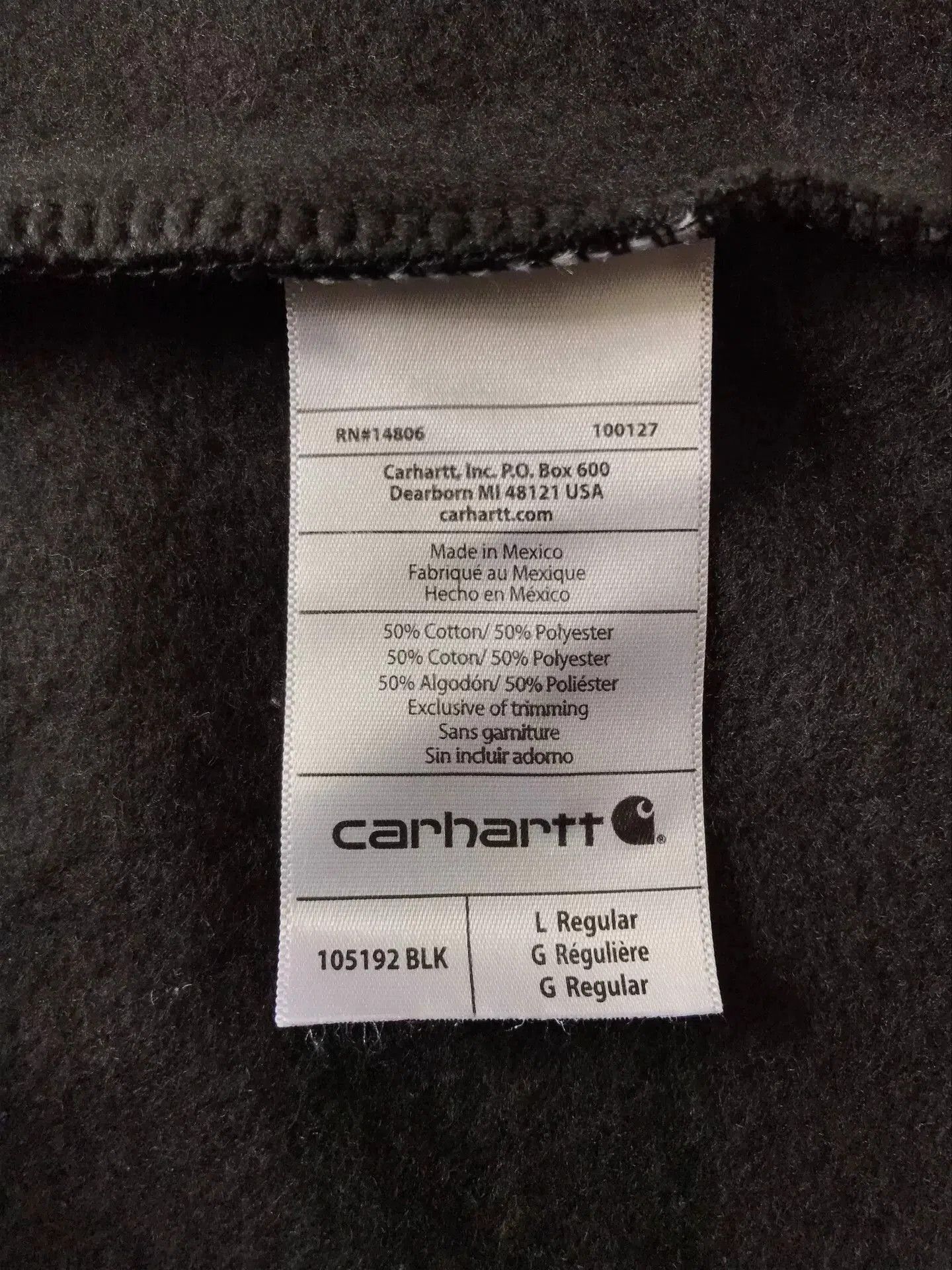Carhartt Carhartt 105192 Black Hoodie. Size US L / EU 52-54 / 3 - 8 Thumbnail