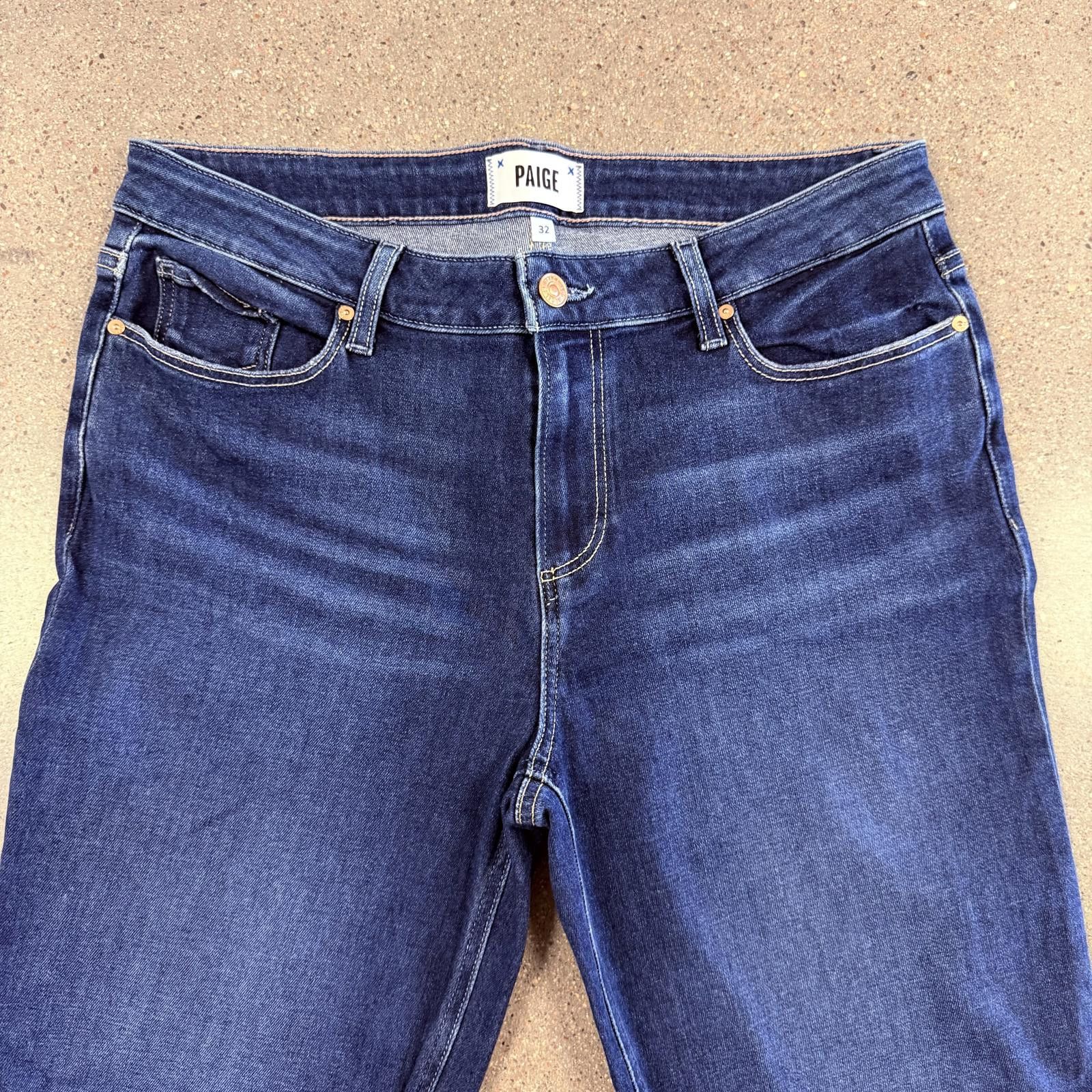 Paige NWOT Paige Amber Crop Jean Premium Denim w/ Raw Hem - 32 Size 32" / US 10 / IT 46 - 4 Thumbnail