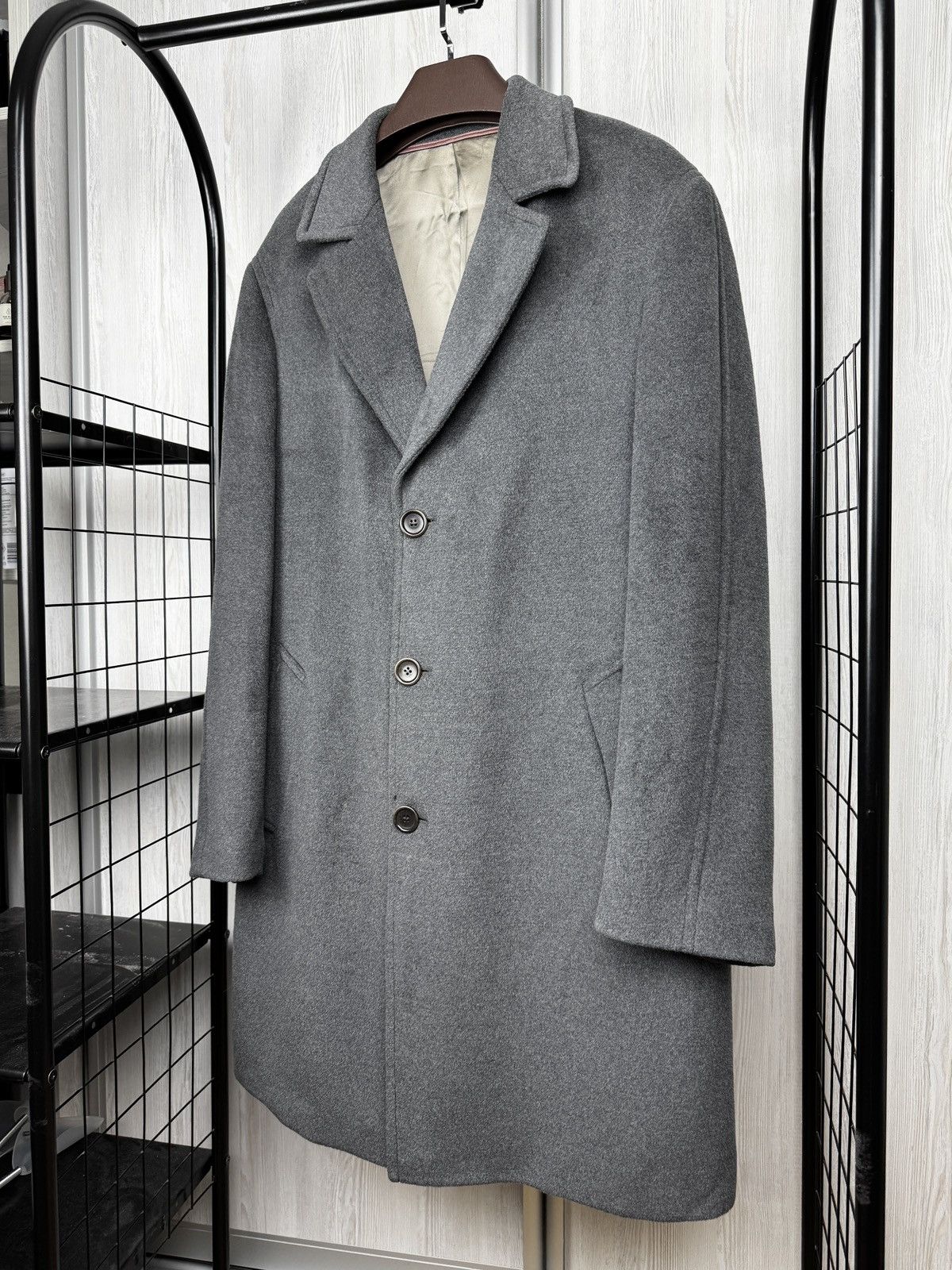 Kenzo Kenzo Homme grey wool long trench classic coat size 54 Size US L / EU 52-54 / 3 - 7 Thumbnail