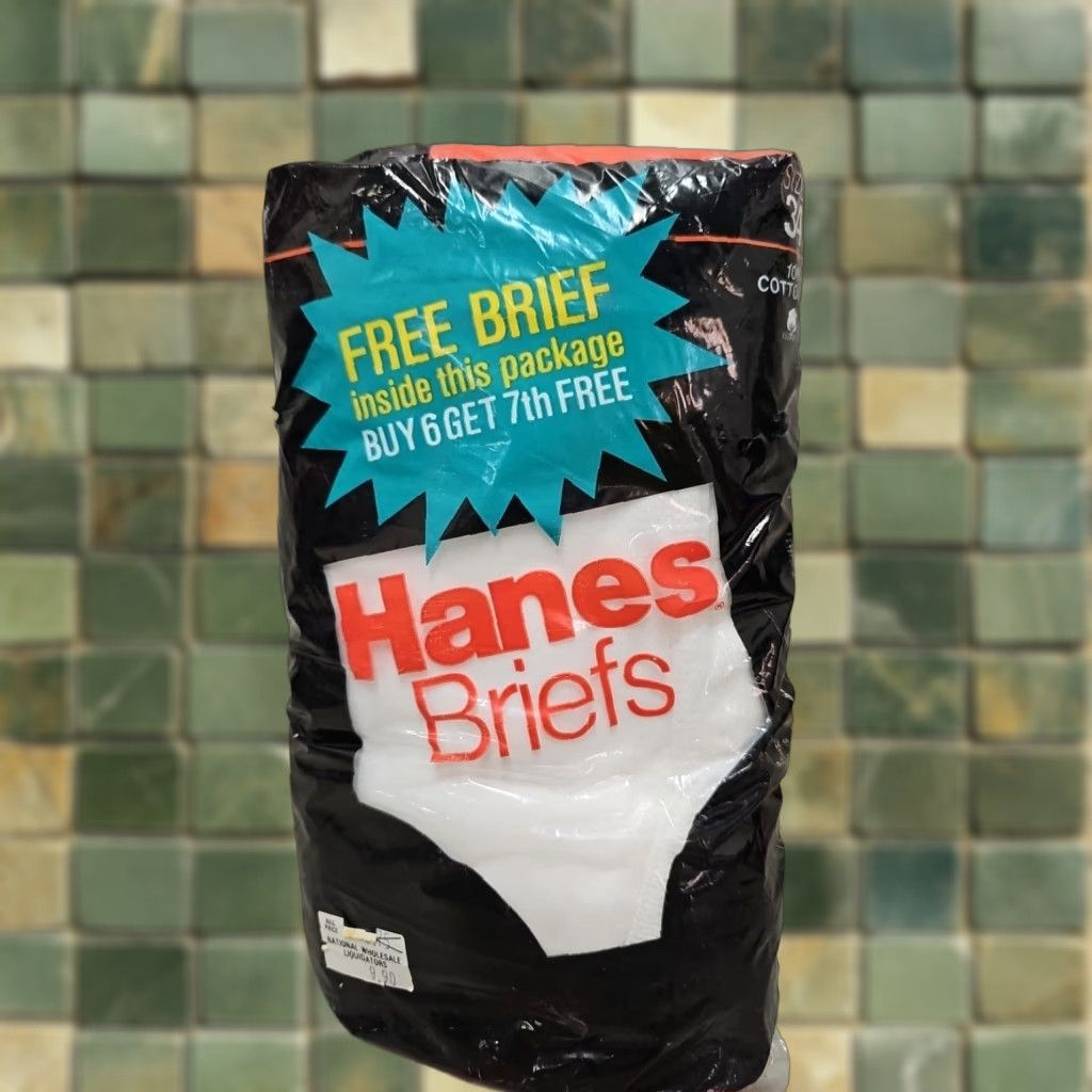 Hanes VINTAGE Hanes Briefs 7 Pack Size 34 Underwear Cotton Whiteys Made in USA 1980s Mens Size US 34 / EU 50 - 1 Thumbnail