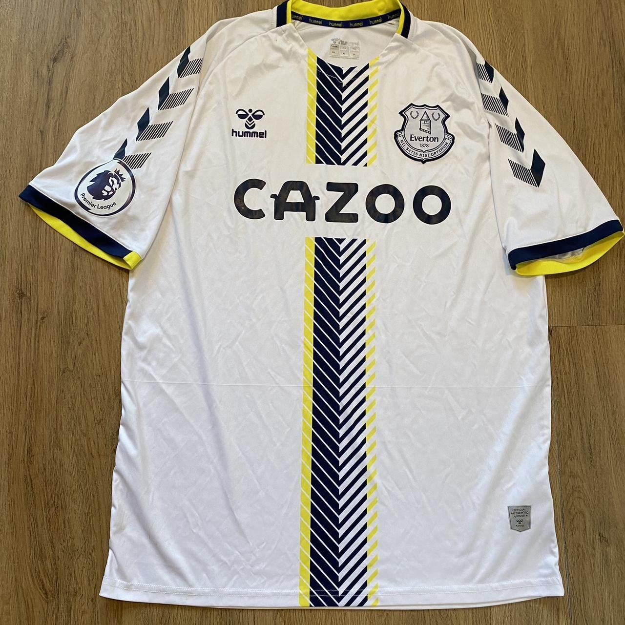 Hummel 2022-23 Everton Away Hummel Football Shirt Premier League Size US XXL / EU 58 / 5 - 1 Thumbnail