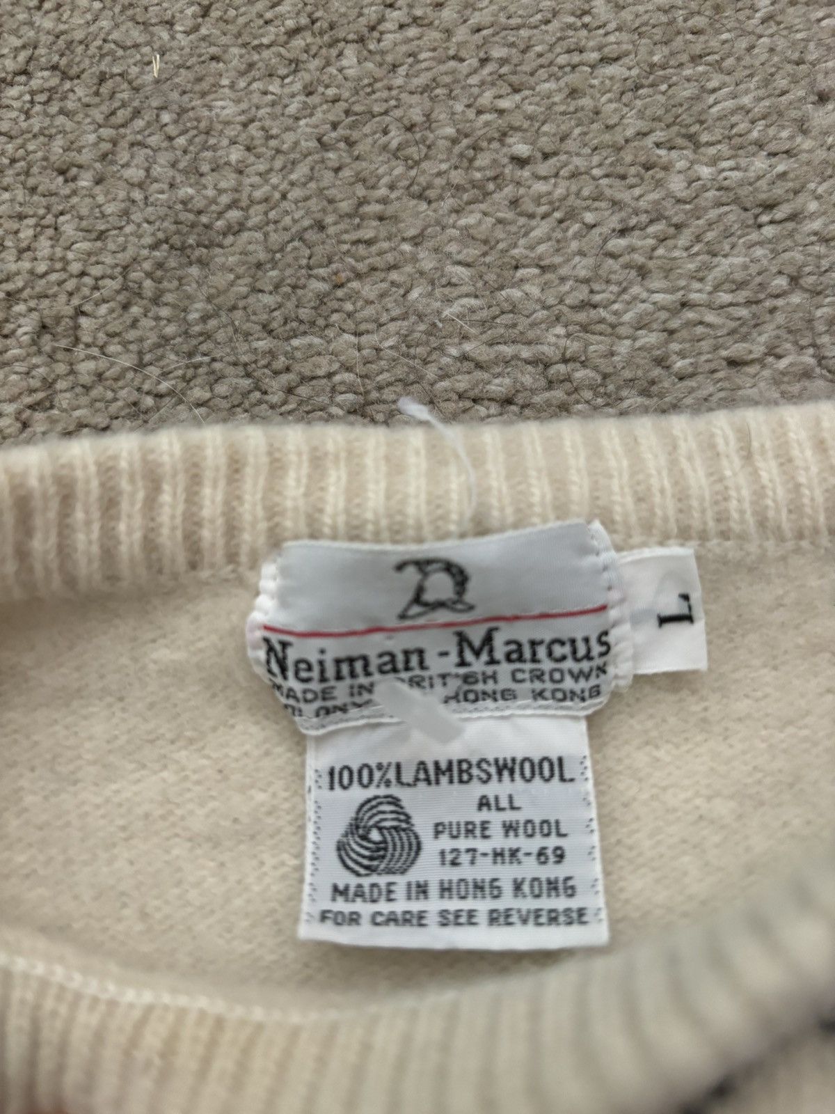 Designer × Neiman Marcus RARE cream neiman marcus lambswool sweater CREAM Size US XS / EU 42 / 0 - 2 Thumbnail
