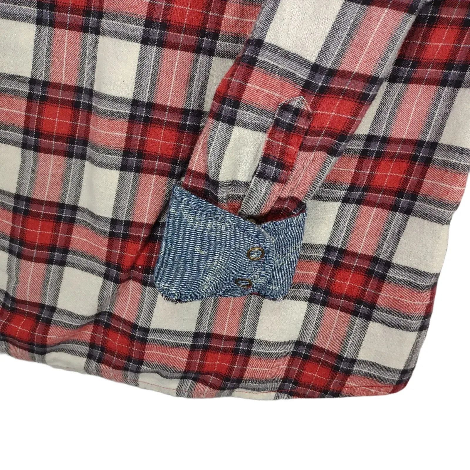 JACHS NY Jachs Girlfriend Bea Women's Pearl Snap Plaid Flannel Shirt Size S / US 4 / IT 40 - 5 Thumbnail