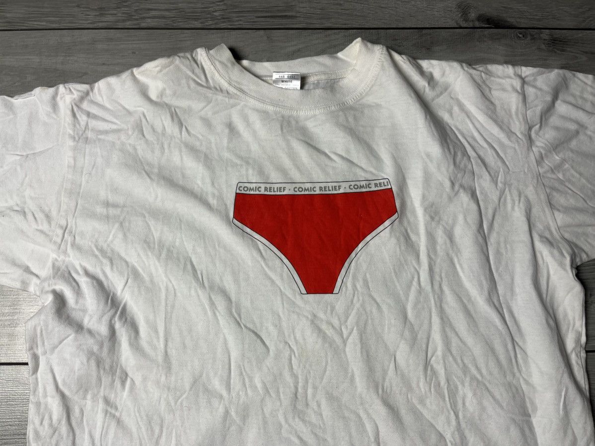 Designer × Vintage Vintage Comic Relief Tshirt say pants to poverty 2001 Size US XL / EU 56 / 4 - 3 Thumbnail