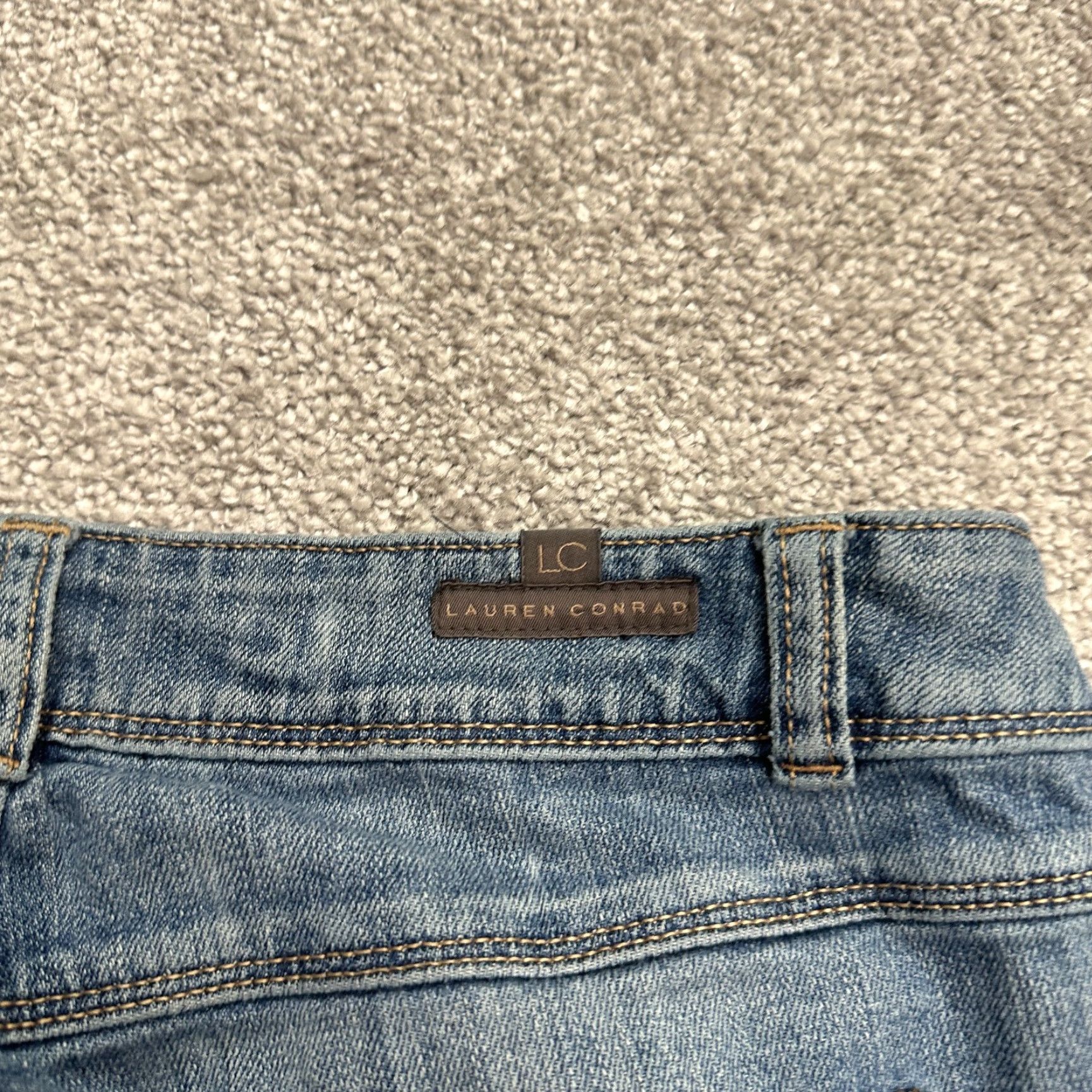 Vintage LC Lauren Conrad Jeans Women 4 Blue Medium Mid Rise Distressed Ankle 30x25 Modern, Going Out Size 27" / US 4 / IT 40 - 5 Thumbnail