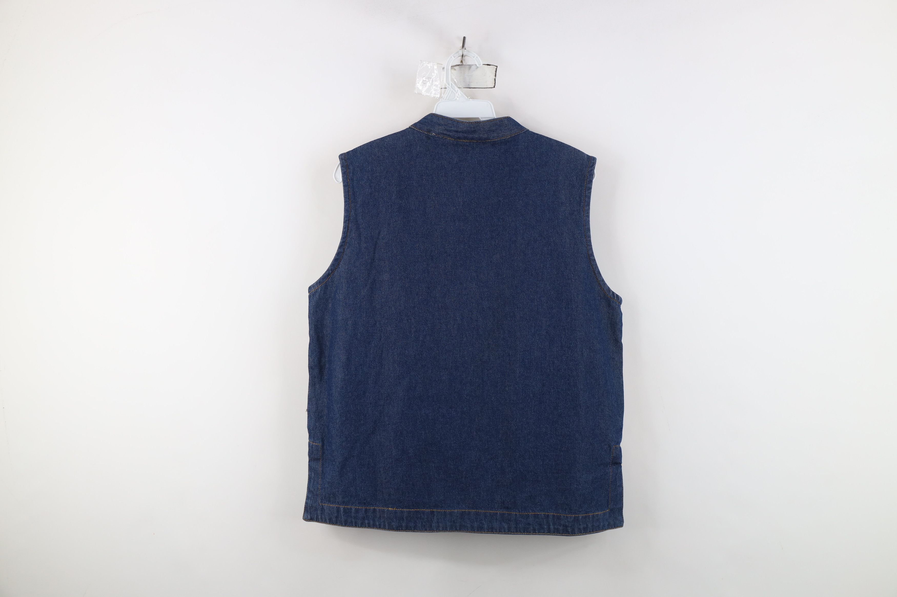 Vintage Vintage Y2K Streetwear Abstract Art Flower Denim Vest Jacket Size M / US 6-8 / IT 42-44 - 11 Thumbnail
