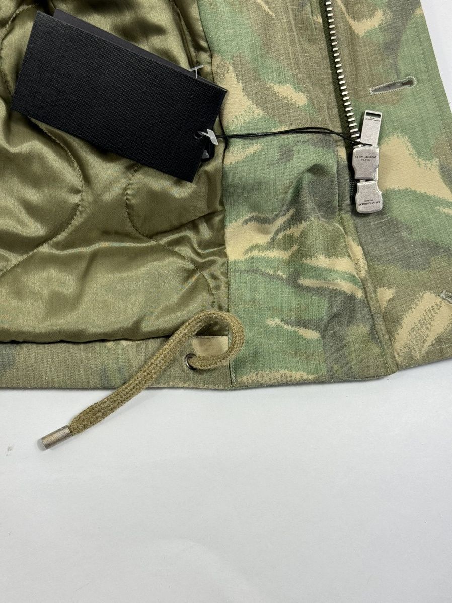 Saint Laurent Paris CAMOUFLAGE REAL SHEARLING HOOD JACKET Size US S / EU 44-46 / 1 - 10 Thumbnail