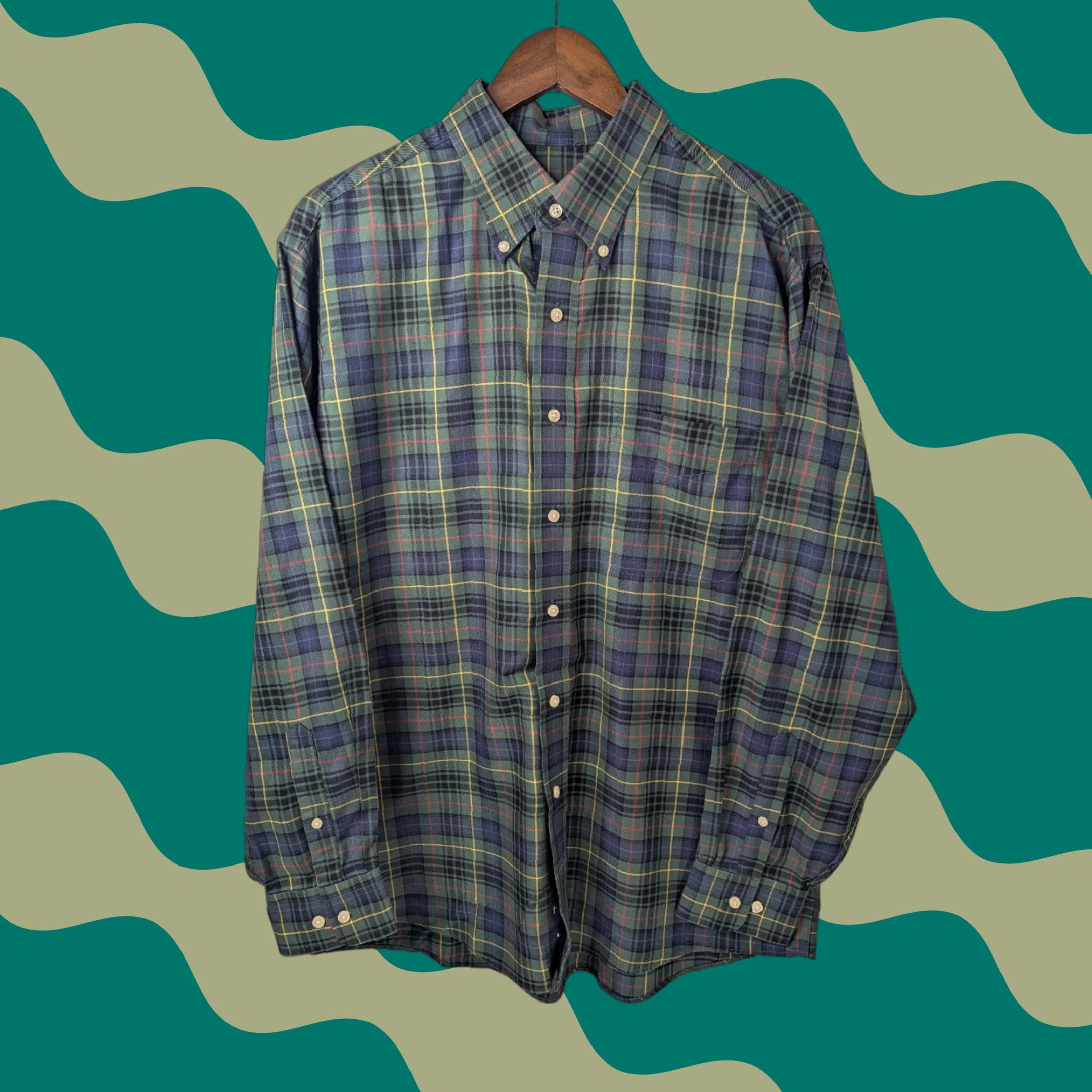 Jos. A. Bank Jos. A. Bank Traveler Mens Large Black Plaid Long Sleeve Button-Down Shirt Size US L / EU 52-54 / 3 - 1 Thumbnail