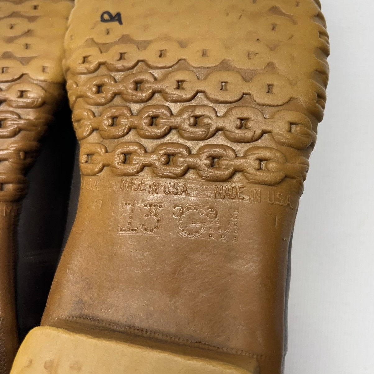 L.L. Bean × Vintage VTG LL Bean Duck Boots Brown Mid Lace Maine Hunting Outdoor Size US 13 / EU 46 - 17 Thumbnail